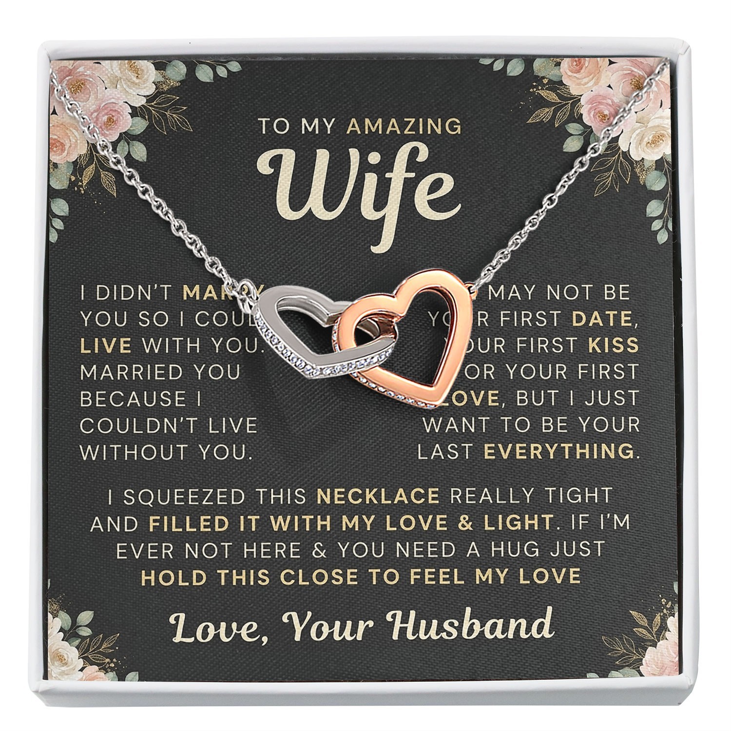 Amazing Wife Necklace Gift, Meaningful Jewelry From Husband, Best Present