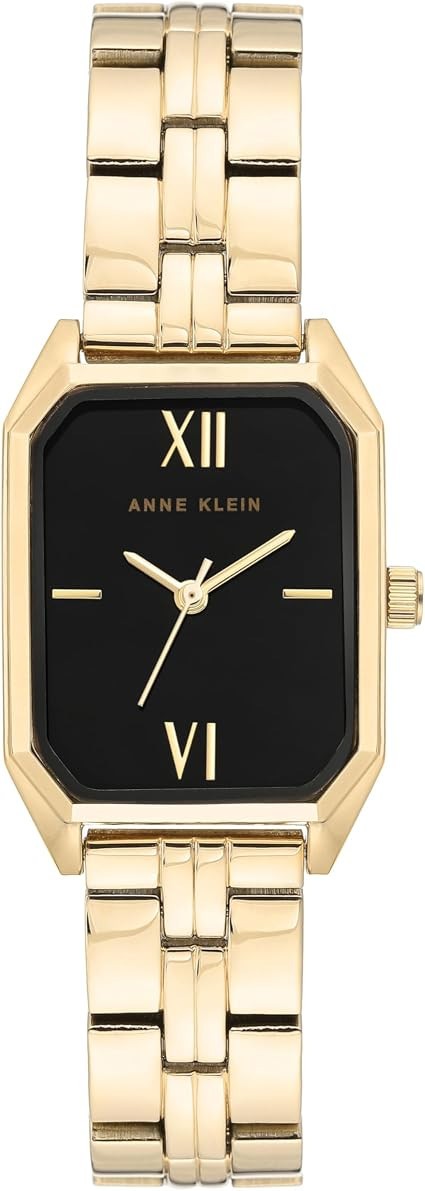 Anne Klein Women\'s Bracelet Watch Gold/Black 24mm NEW Anne Klein Women\'s Bracelet Watch Gold/Black 24mm NEW