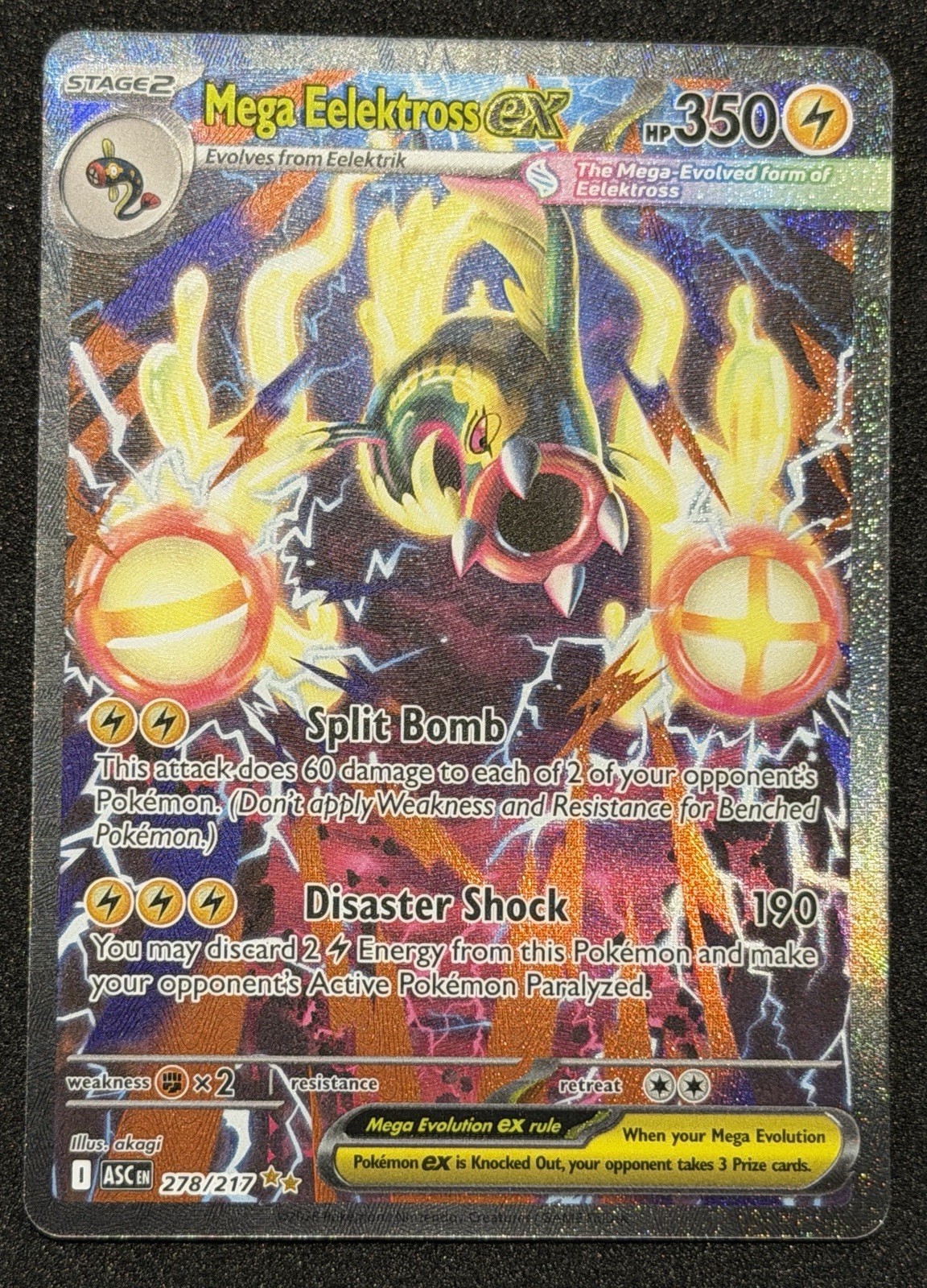 Mega Eelektross ex 278/217 SIR Ascended Heroes Pokemon English NM