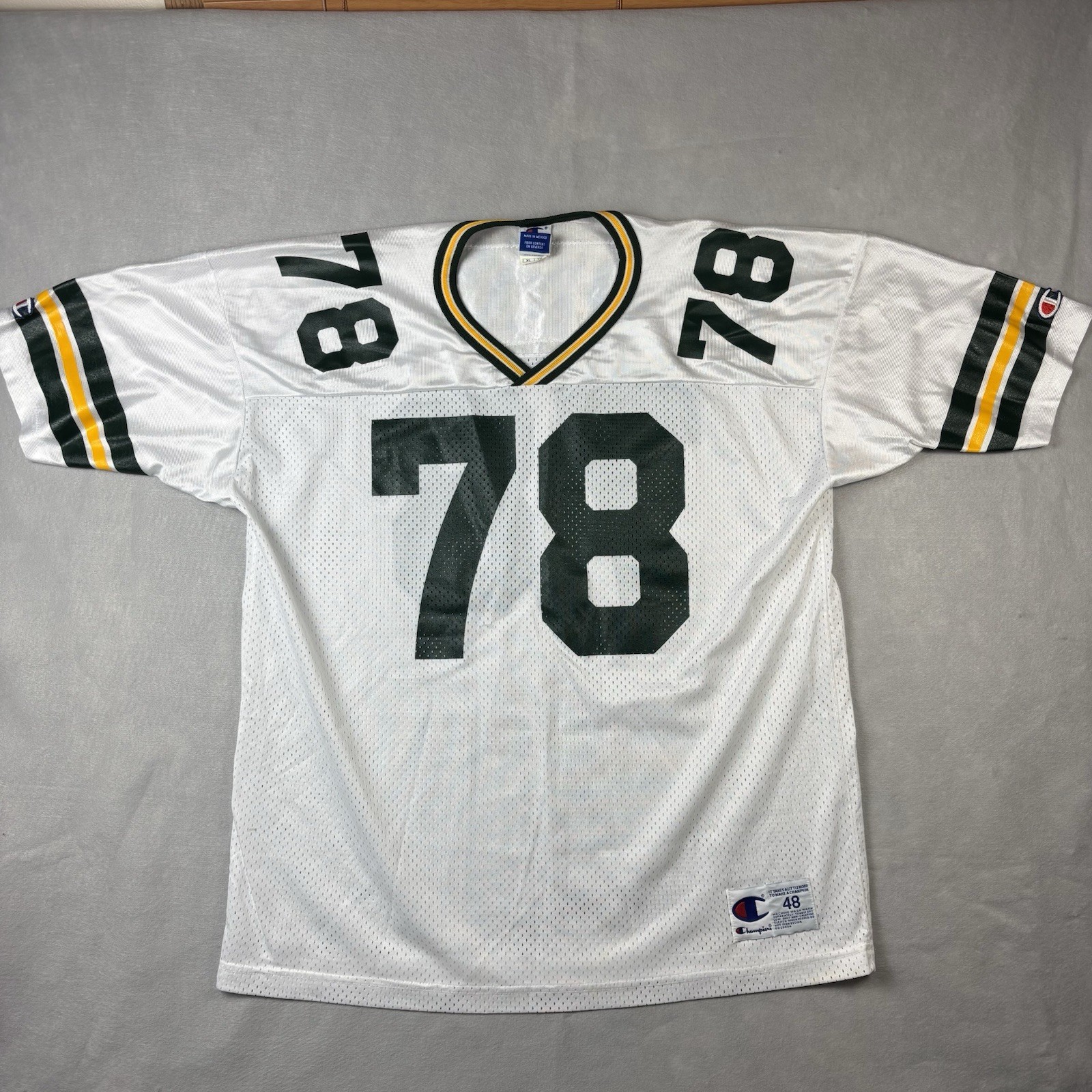 Vintage Champion Green Bay Packers Ross Verba Jersey Mens Sz 46 And White