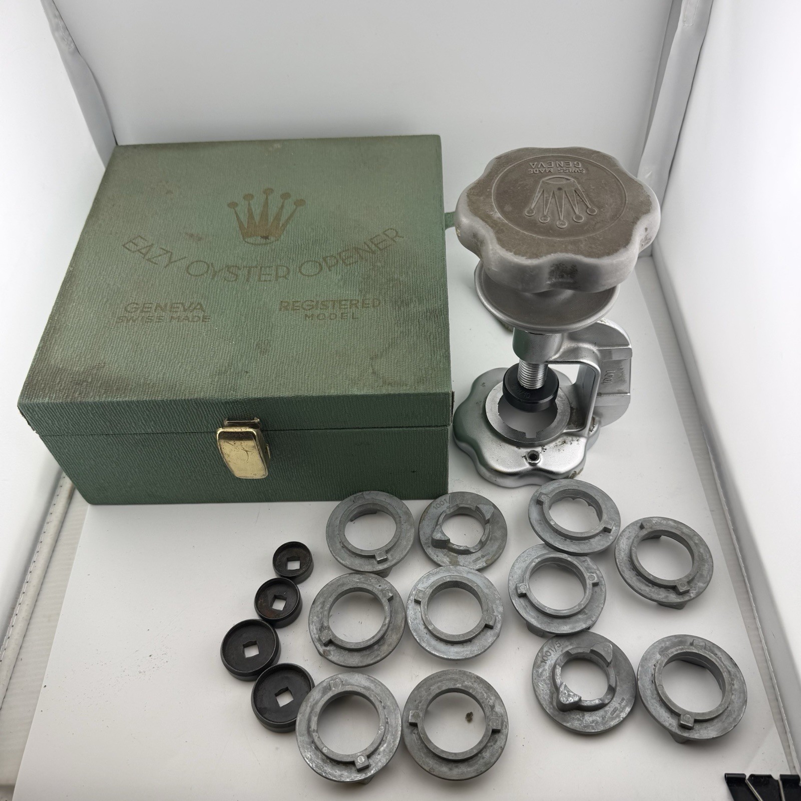 ROLEX EAZY OYSTER OPENER VINTAGE BOX 1001 SET Genuine Rolex Tool In Box