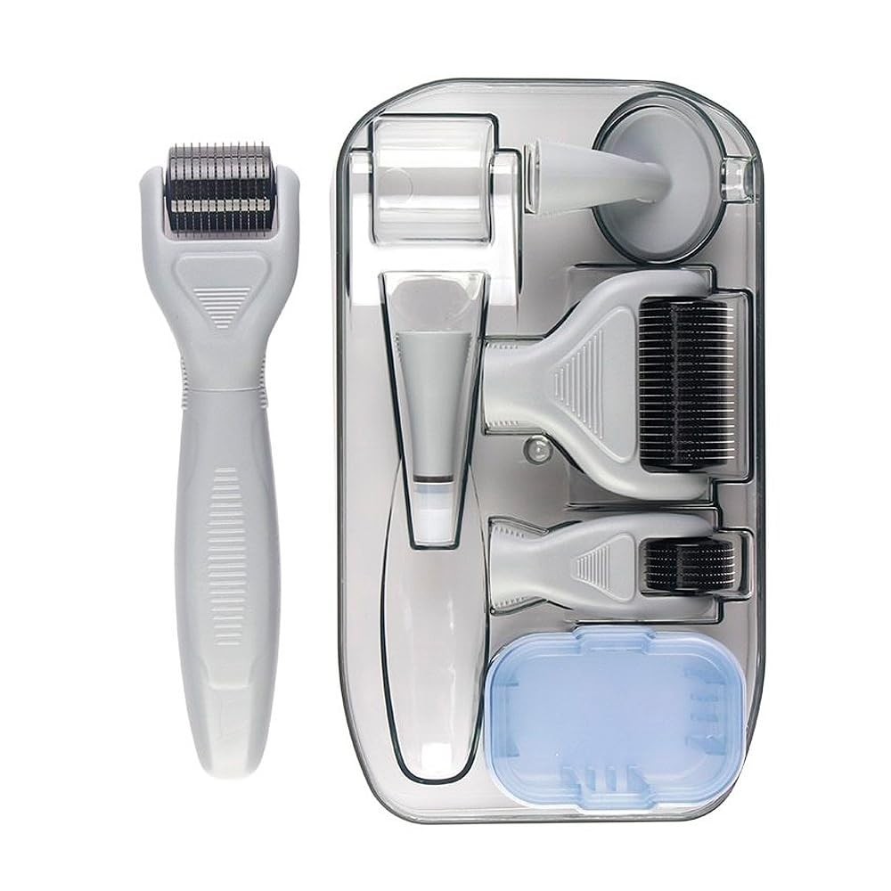 6-in-1 Microneedling Kit for Face & Body - Derma Roller (0.25mm & 0.3mm)