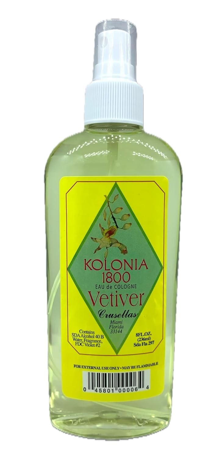 Crusellas Legitima Kolonia 1800 Vetiver Pump Spray Cologne 8 Fl. Oz.