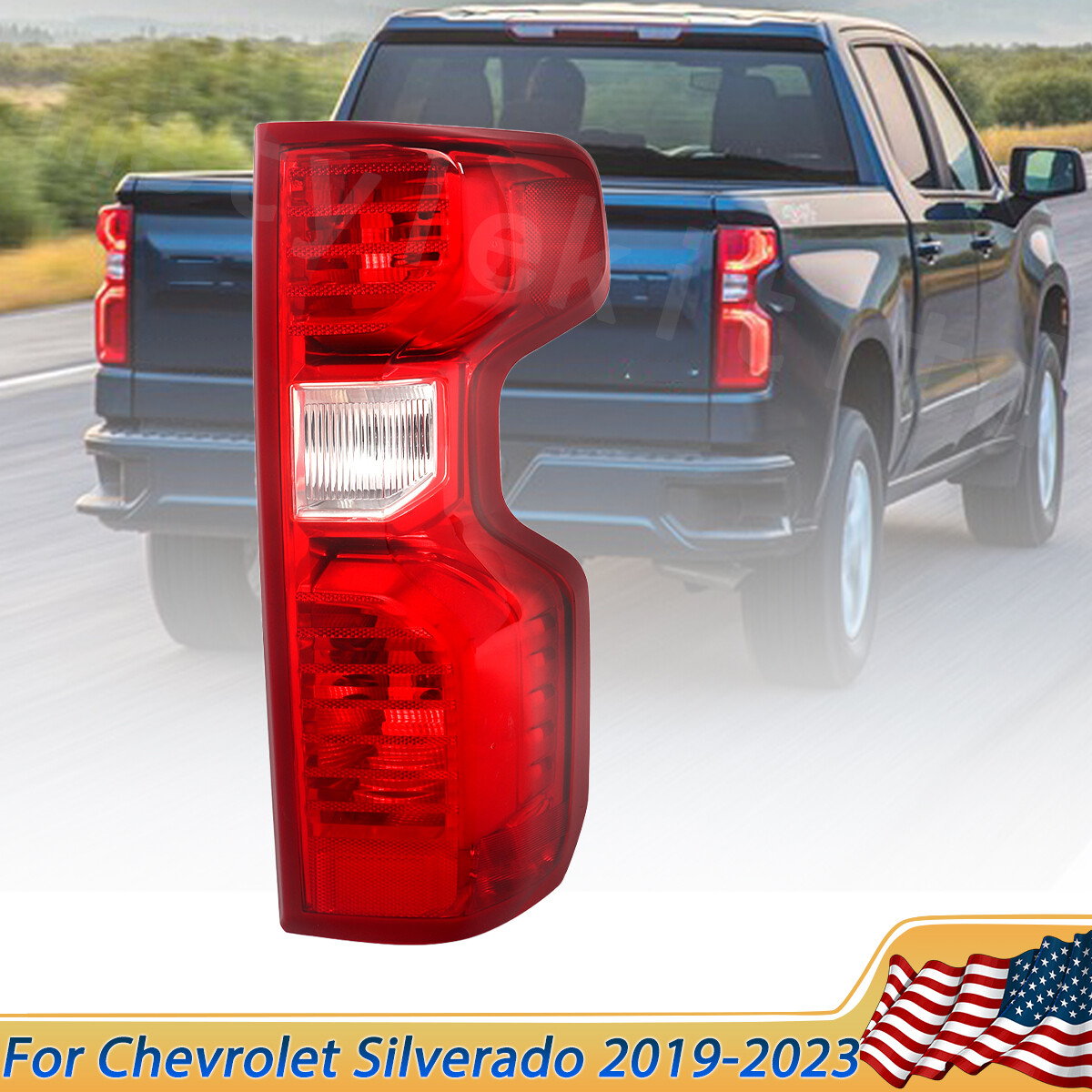 Right Passenger Tail Light Fit For 2019-2023 Chevy Silverado 1500 Brake Taillamp