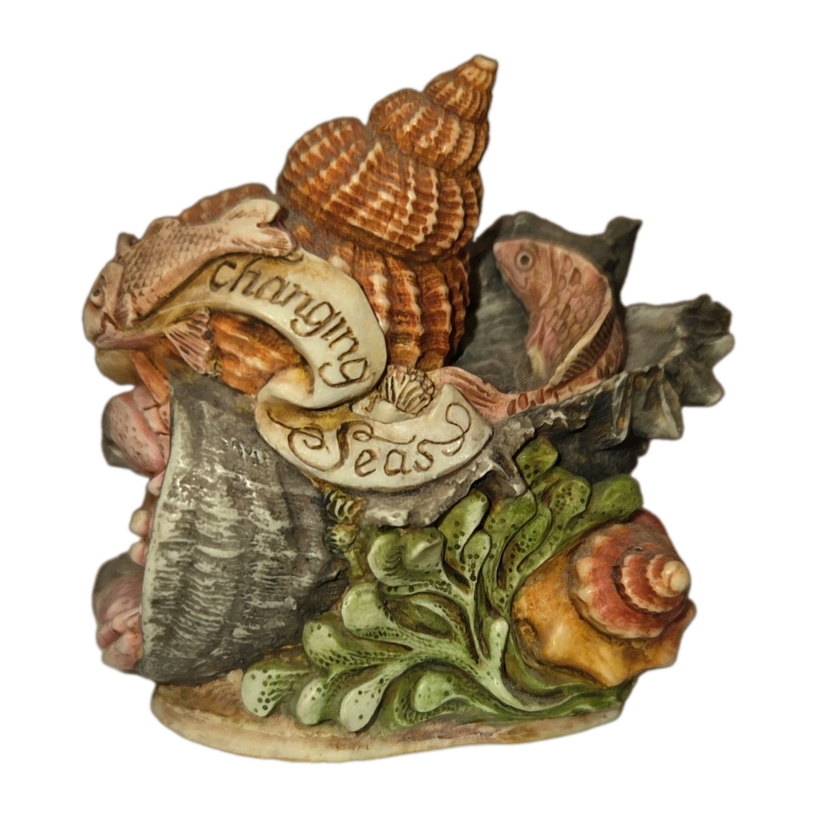 Beneath Ever Changing Sea Figurine Box Harmony Kingdom VTG 1999 Beneath Ever Changing Sea Figurine Box Harmony Kingdom VTG 1999
