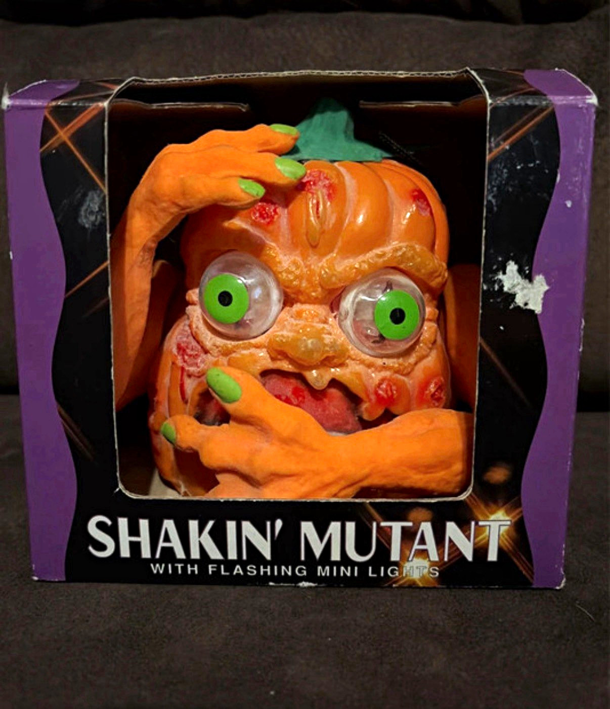 Vtg 1994 Spearhead Shakin Mutant Pumpkin Halloween Toy WITH BOX Tested Working
