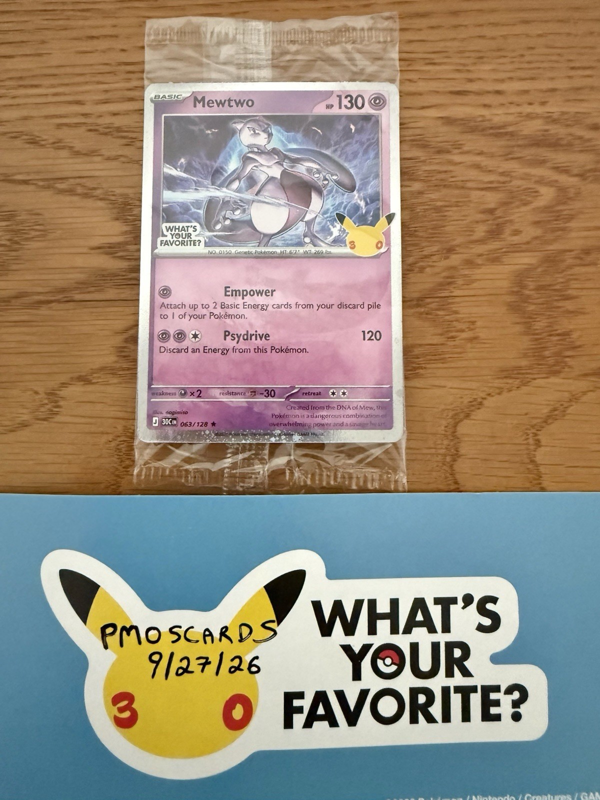 Target Mewtwo Pokemon Promo Family Event 30th Anniversary (Sealed) Target Mewtwo Pokemon Promo Family Event 30th Anniversary (Sealed)
