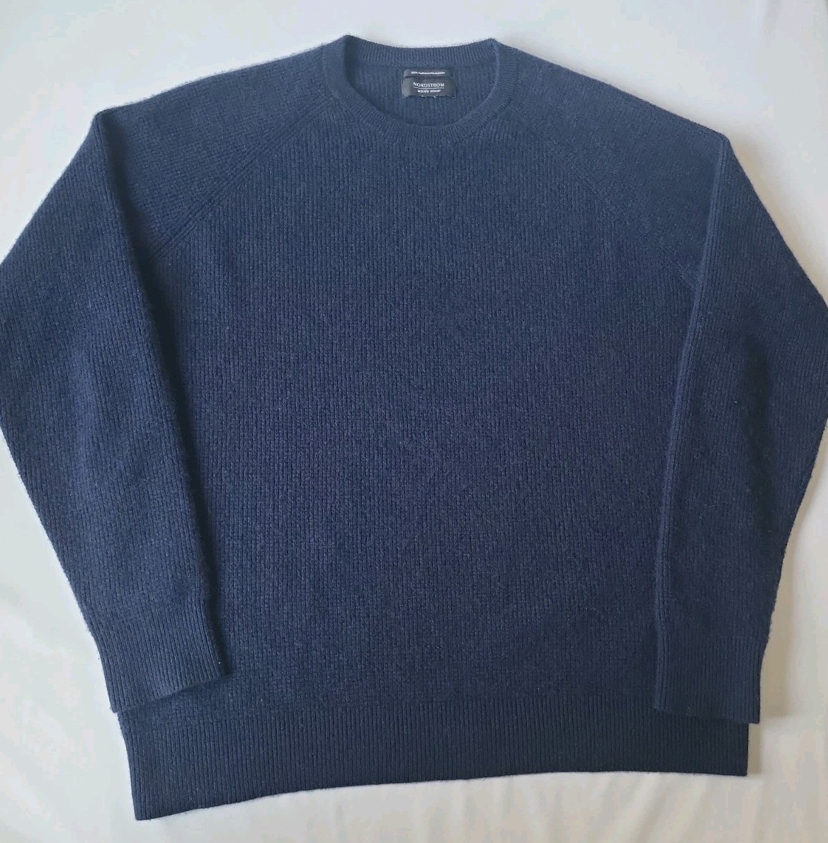 100% Cashmere Navy Blue Men\'s 2XL Sweater By (Nordstrom Mens Shop)