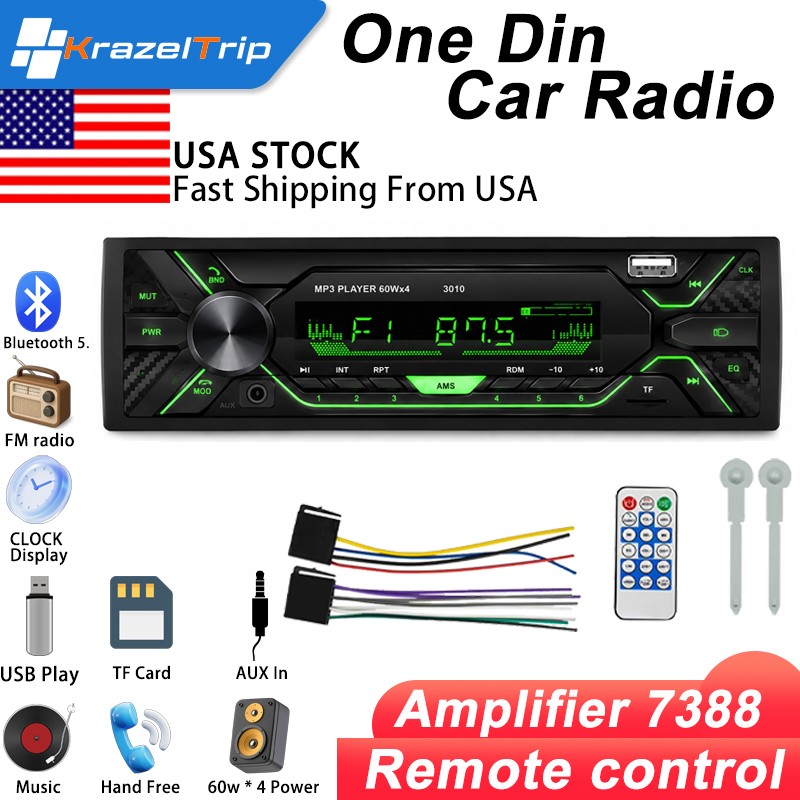 Car Stereo Audio Radio Receiver W/ Bluetooth in-Dash FM SD USB MP3 Player Car Stereo Audio Radio Receiver W/ Bluetooth in-Dash FM SD USB MP3 Player