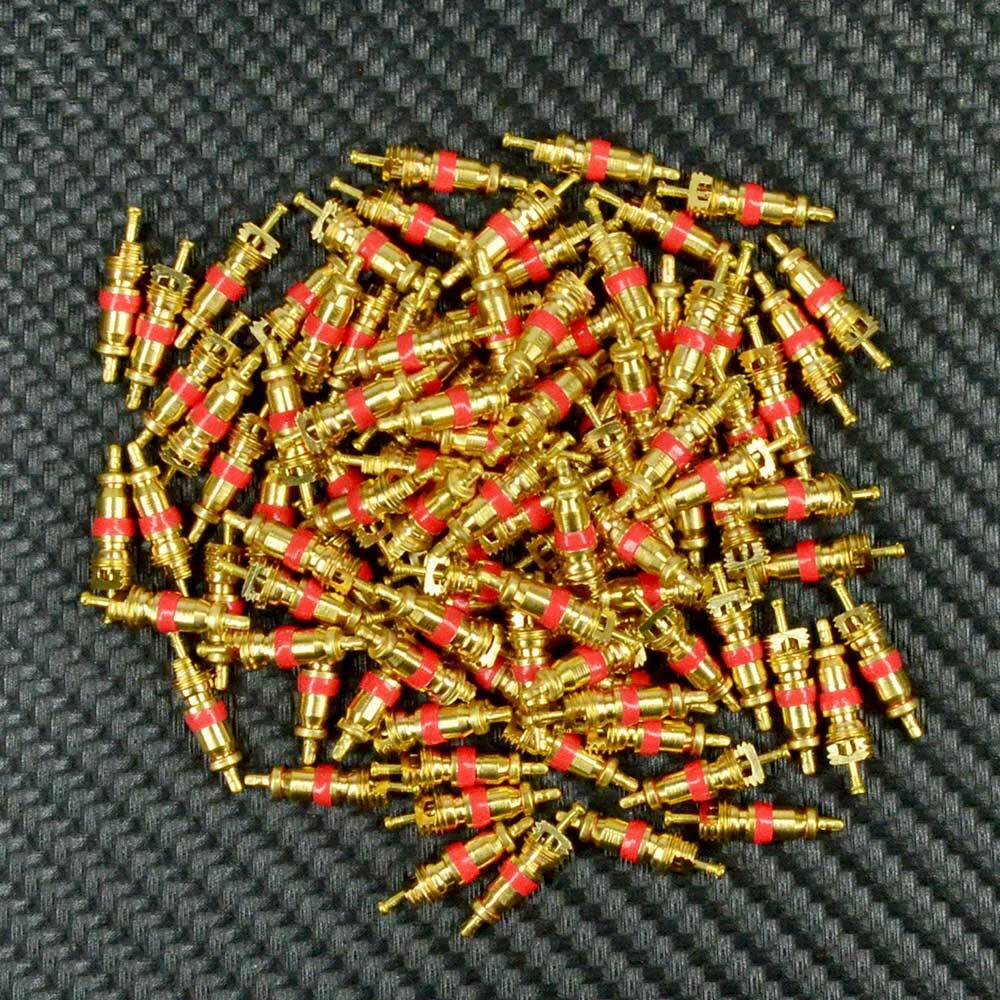 100 Pcs VALVE STEM CORE TIRE PRESSURE SENSOR CORES TPMS Universal bulk lot