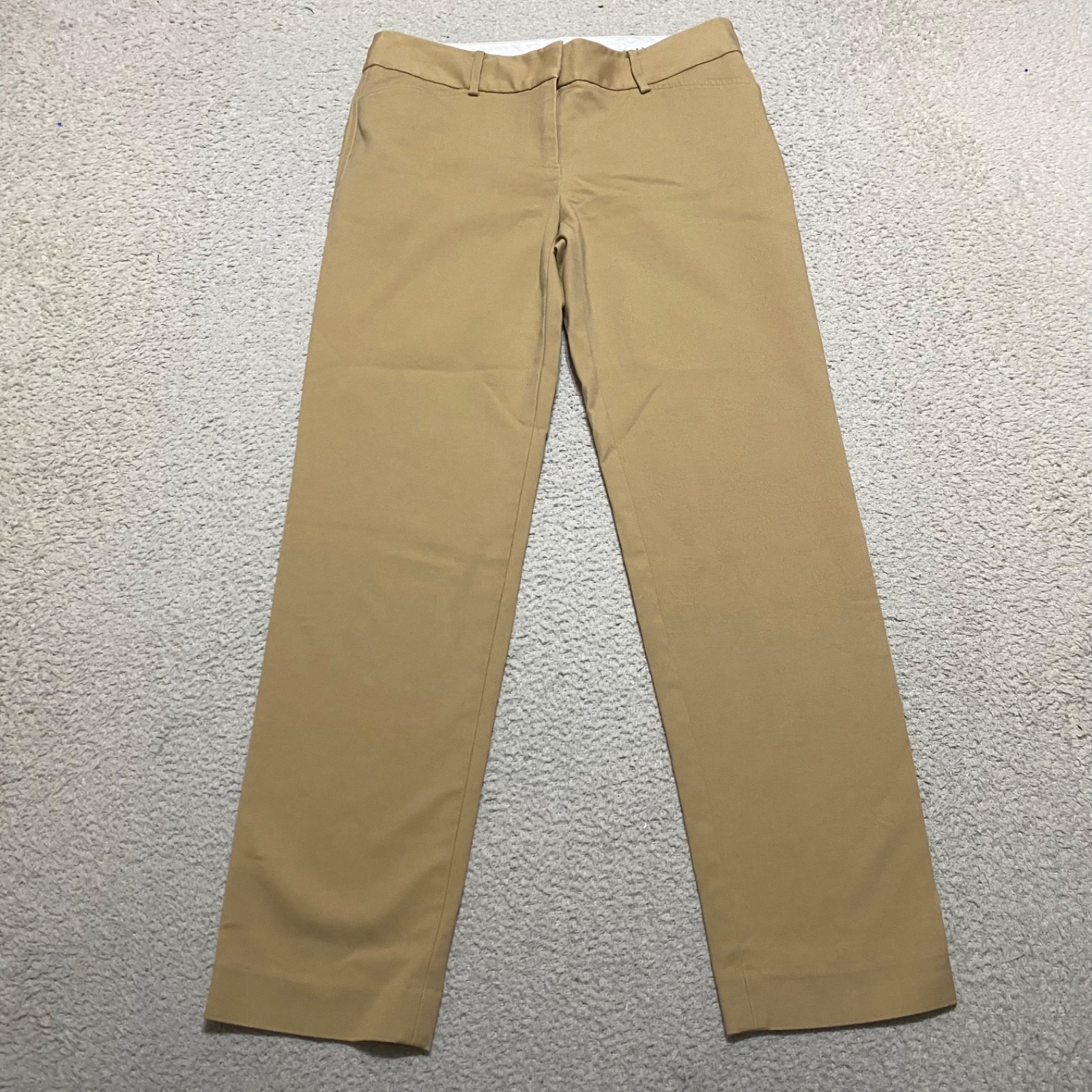 Talbots Womens sz 2 Dress Pants Beige Hampshire Ankle Mid Rise Business Casual