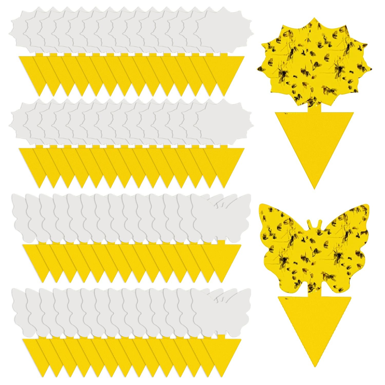 58 Pack Yellow Sticky Flying Insect Traps Plants