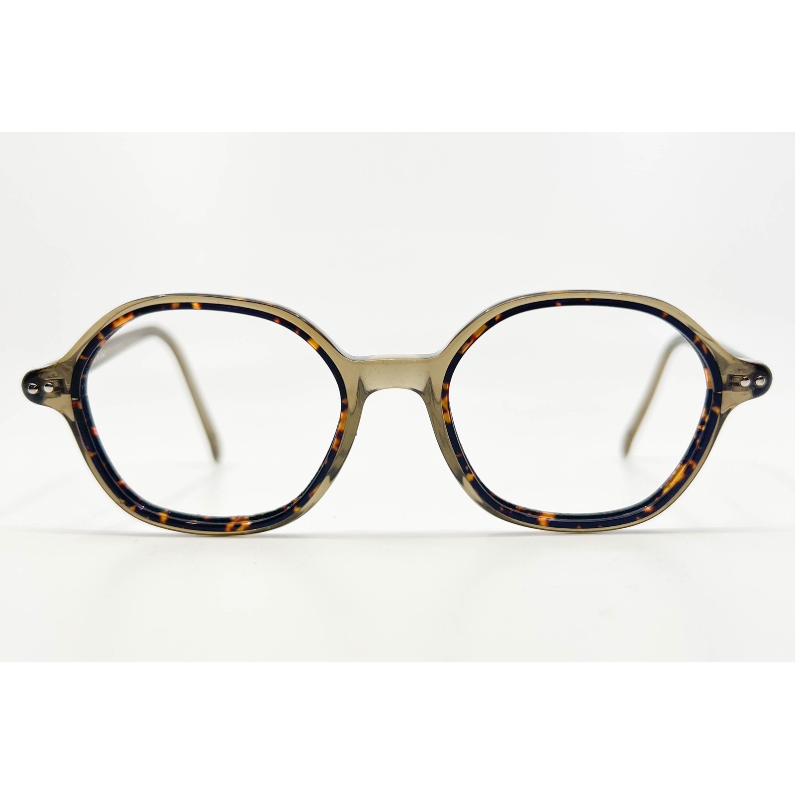 Safilo Cerchio 01 XNZ 140 GM Tortoiseshell Round Eyeglasses Made in Italy