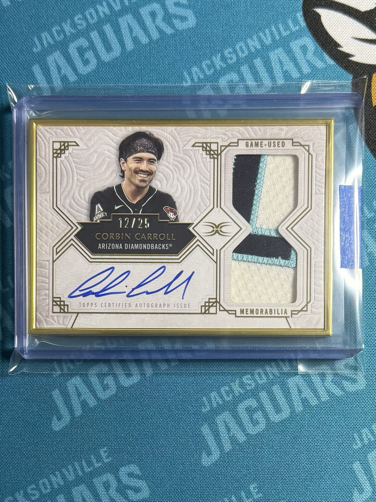 2025 Topps Definitive Collection - Framed Auto Patch Corbin Carroll #FAPC-CC /25