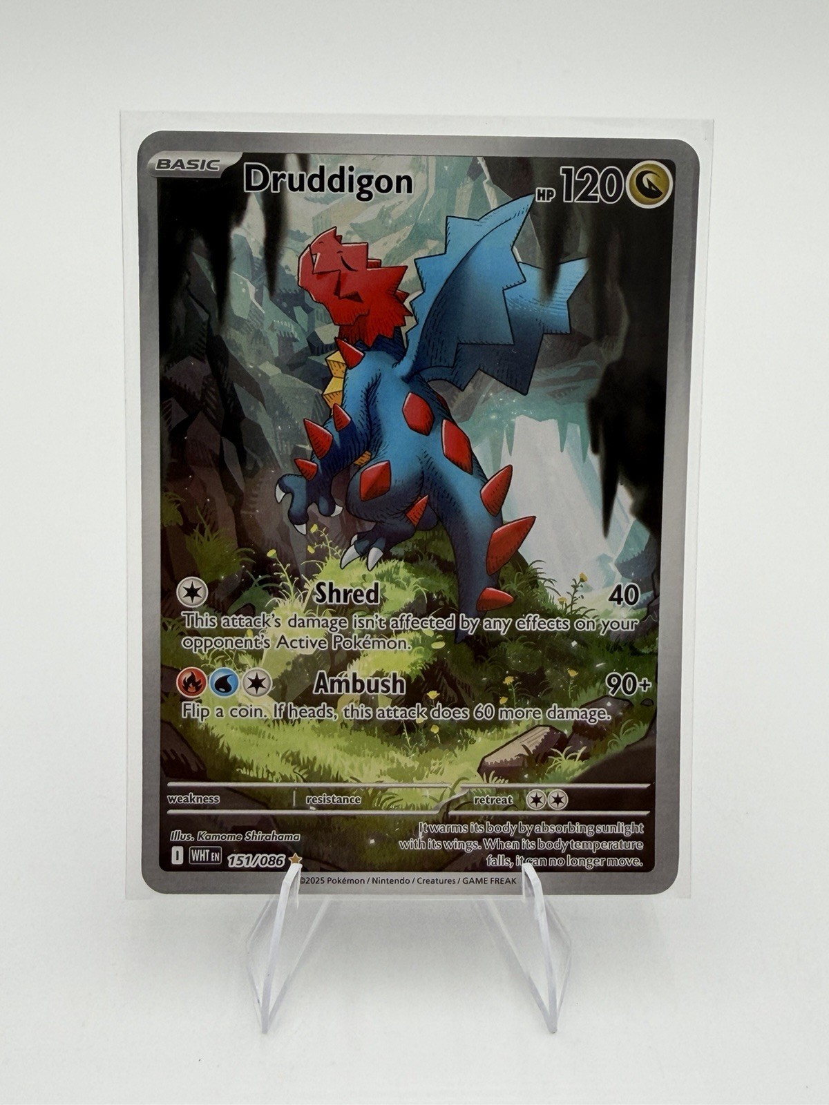 Druddigon Holo 151/086 SV: White Flare Illustration Rare NM