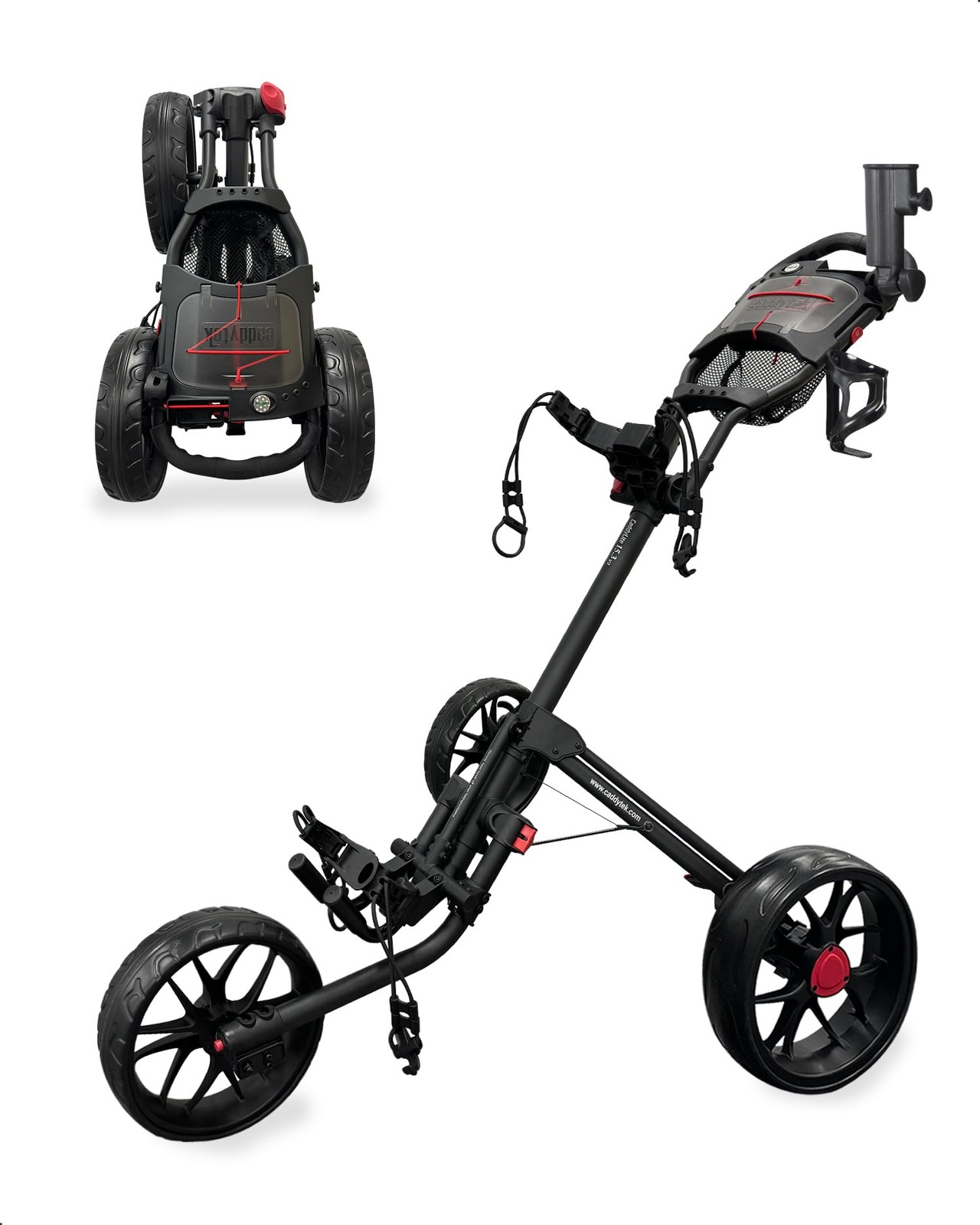 Caddytek CaddyLite 15.3 V2 Golf Push Cart - Lightweight One Size, Black Caddytek CaddyLite 15.3 V2 Golf Push Cart - Lightweight One Size, Black