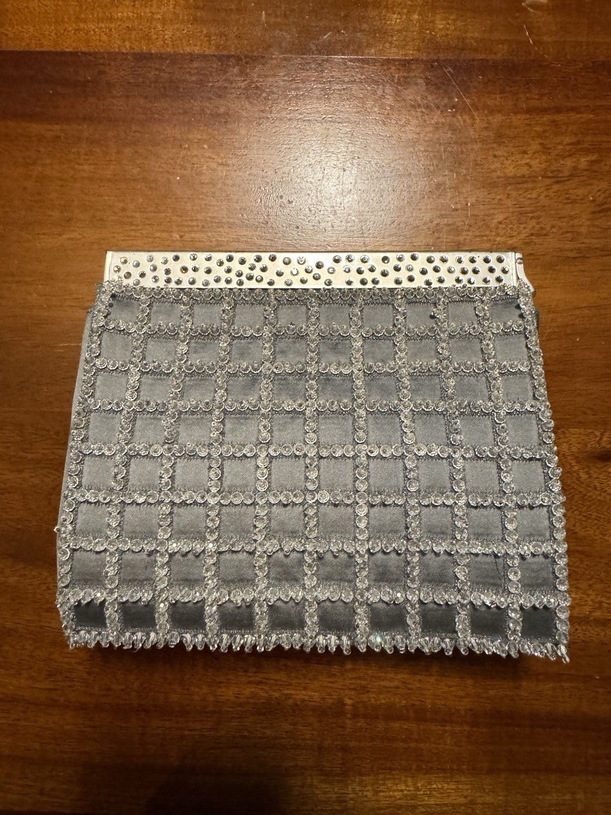 Daniel Swarovski Paris Vintage Crystal Grid Evening Clutch Bag Rhinestone Purse