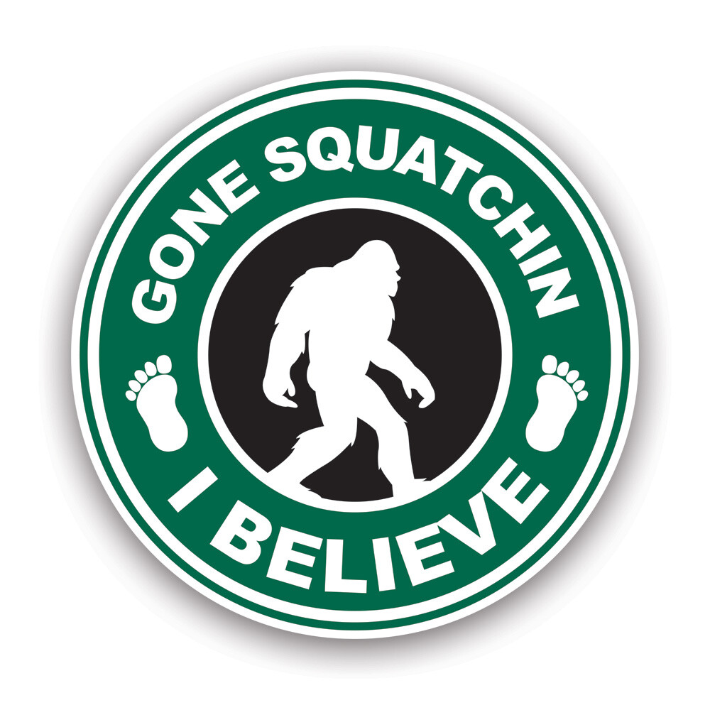Gone Squatchin Sticker Decal - Weatherproof - bigfoot big foot hiking explore