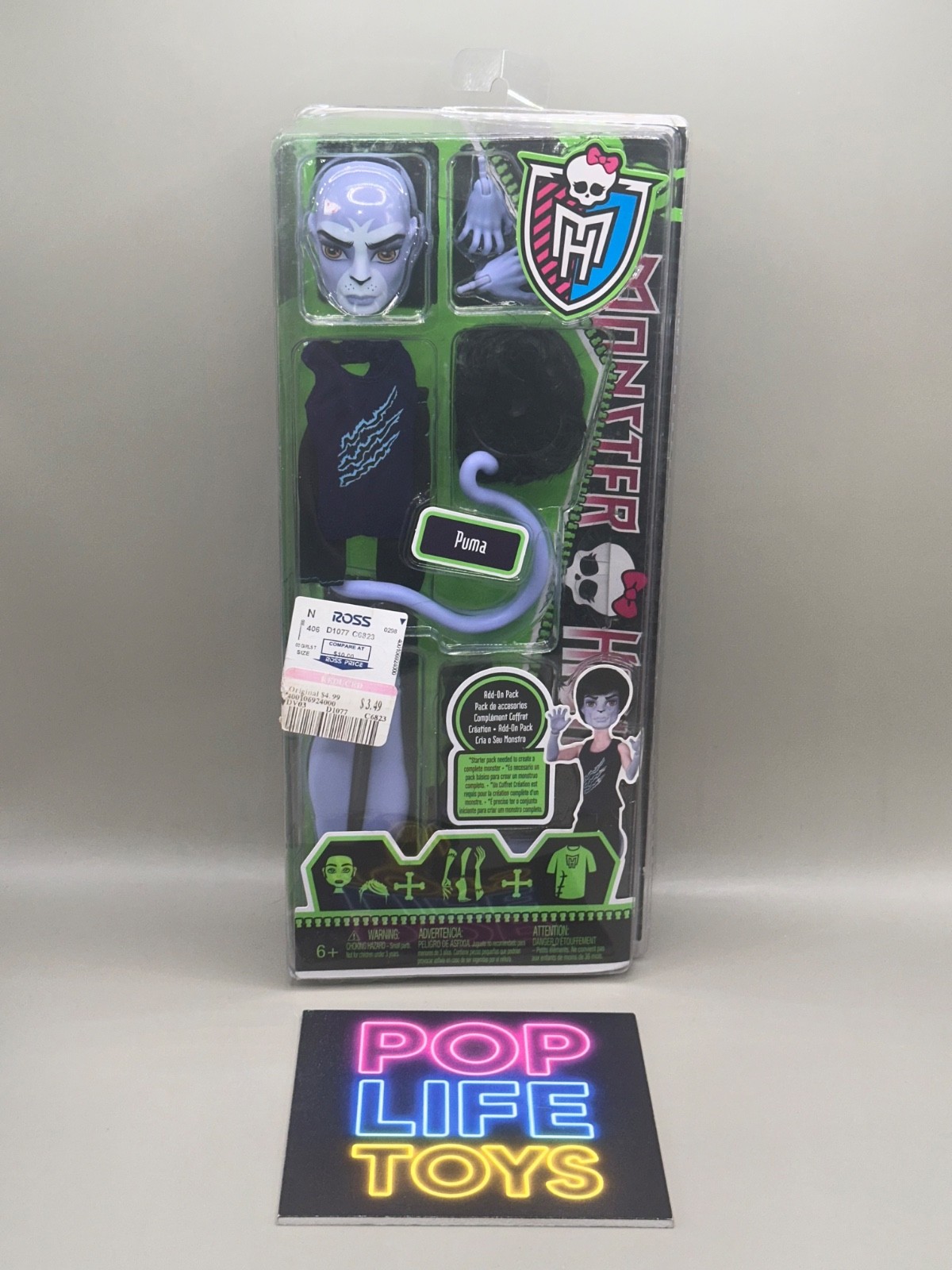 2011 Mattel Monster High Create-A-Monster Add-on Pack “Puma” #X3727 *NRFB*