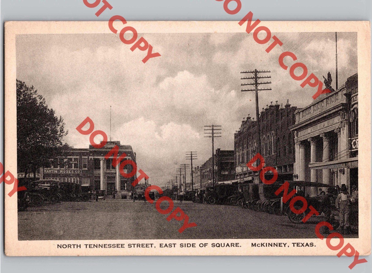 c1920 North Tennessee St Street East Public Square MCKINNEY Texas TX Albertype