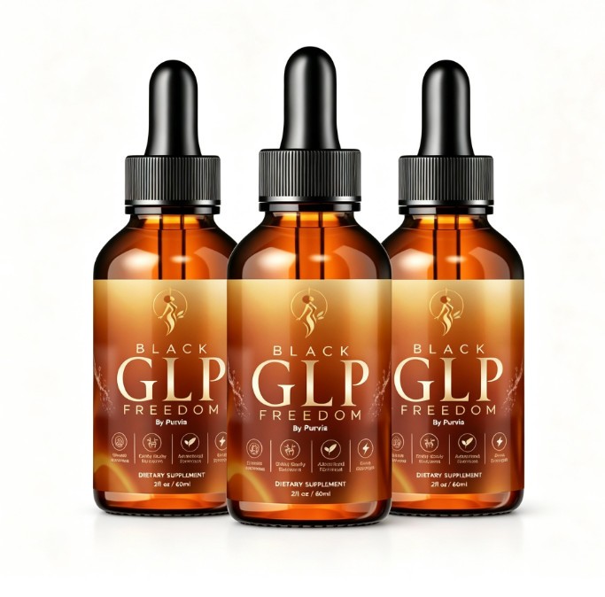 3x BlackGLP Freedom Drops for Weight Loss Liquid Supplement Fat Burner (2 oz)