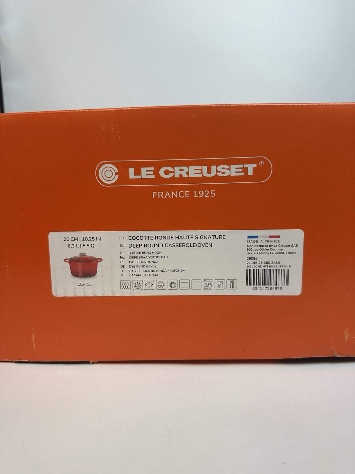 Le Creuset Enameled Cast Iron Signature Deep Round Oven, 6.5 qt. Cerise *NEW*