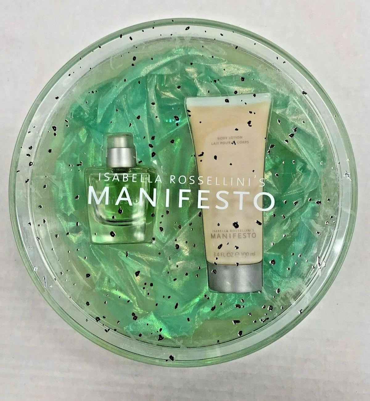 Manifesto by Isabella Rossellini\'s 2 Piece Gift Set for Women 1.7 Oz edt NEW Manifesto by Isabella Rossellini\'s 2 Piece Gift Set for Women 1.7 Oz edt NEW