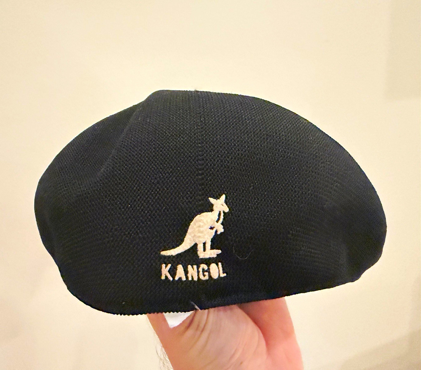 Vintage Kangol 504 Tropic Ventair Flat Cap Black Made In Great Britain Size L/XL
