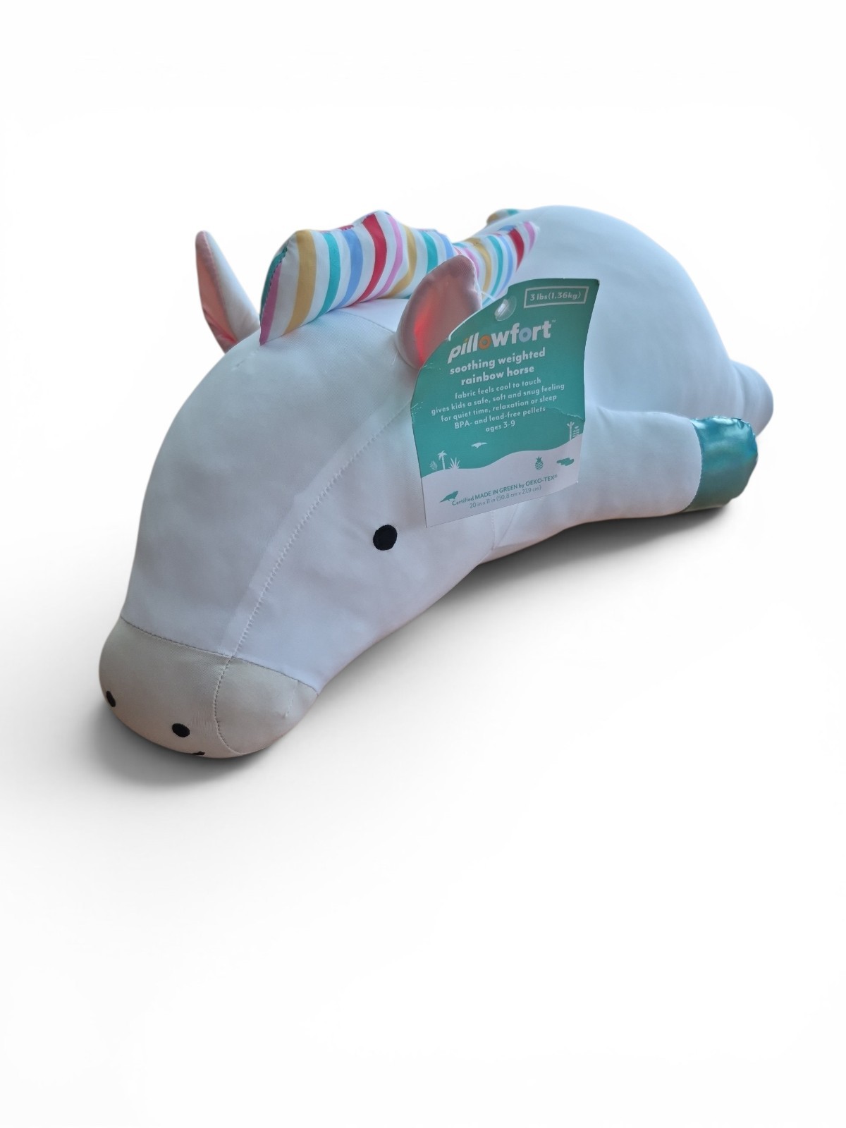 New Rainbow Horse Soothing Weighted Plush Kids’ Throw Pillow White Pillowfort New Rainbow Horse Soothing Weighted Plush Kids’ Throw Pillow White Pillowfort