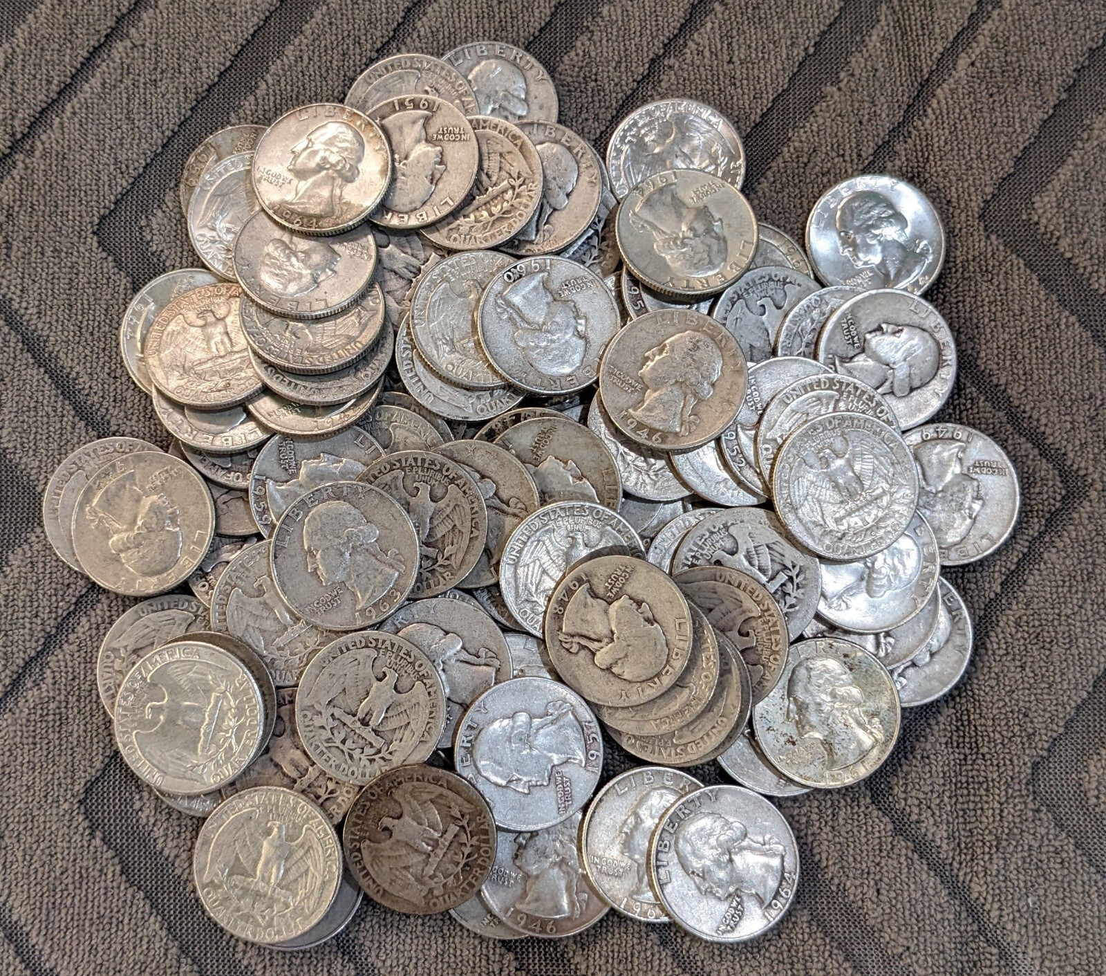 90% Junk Silver Coins $1 Face Value  -Mixed Date (4) Quarters