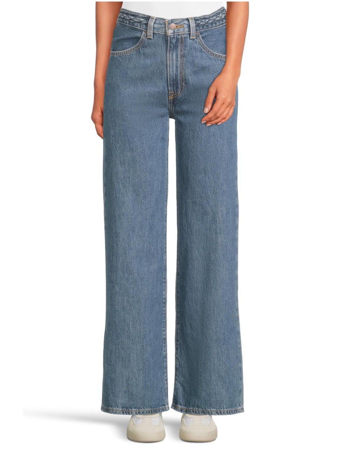 Levi\'s Women\'s Ribcage Wide Leg Braided Jeans