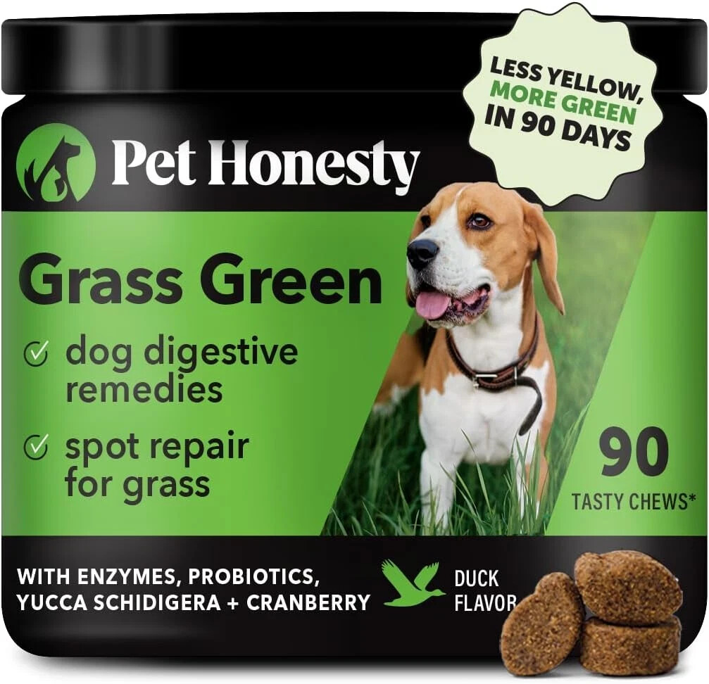 Grass Green Dog Chews - Urine Neutralizer for Lawn 90 ct turkey or duck flavor