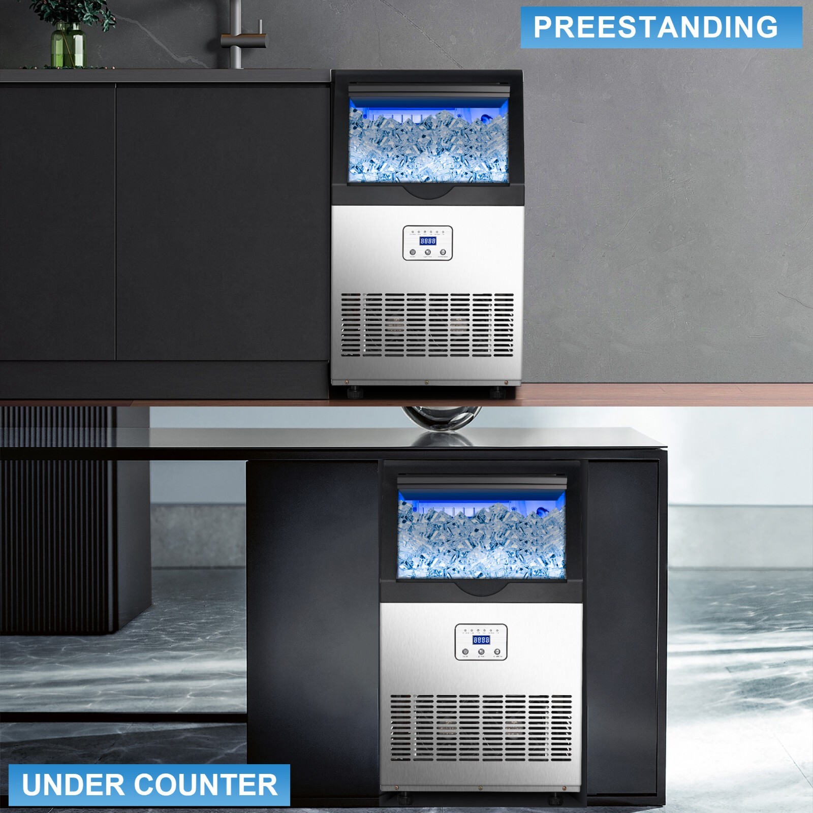 110 lbs Stainless Steel Restaurant Commercial Air Cooled Ice Maker Cube Machine 110 lbs Stainless Steel Restaurant Commercial Air Cooled Ice Maker Cube Machine