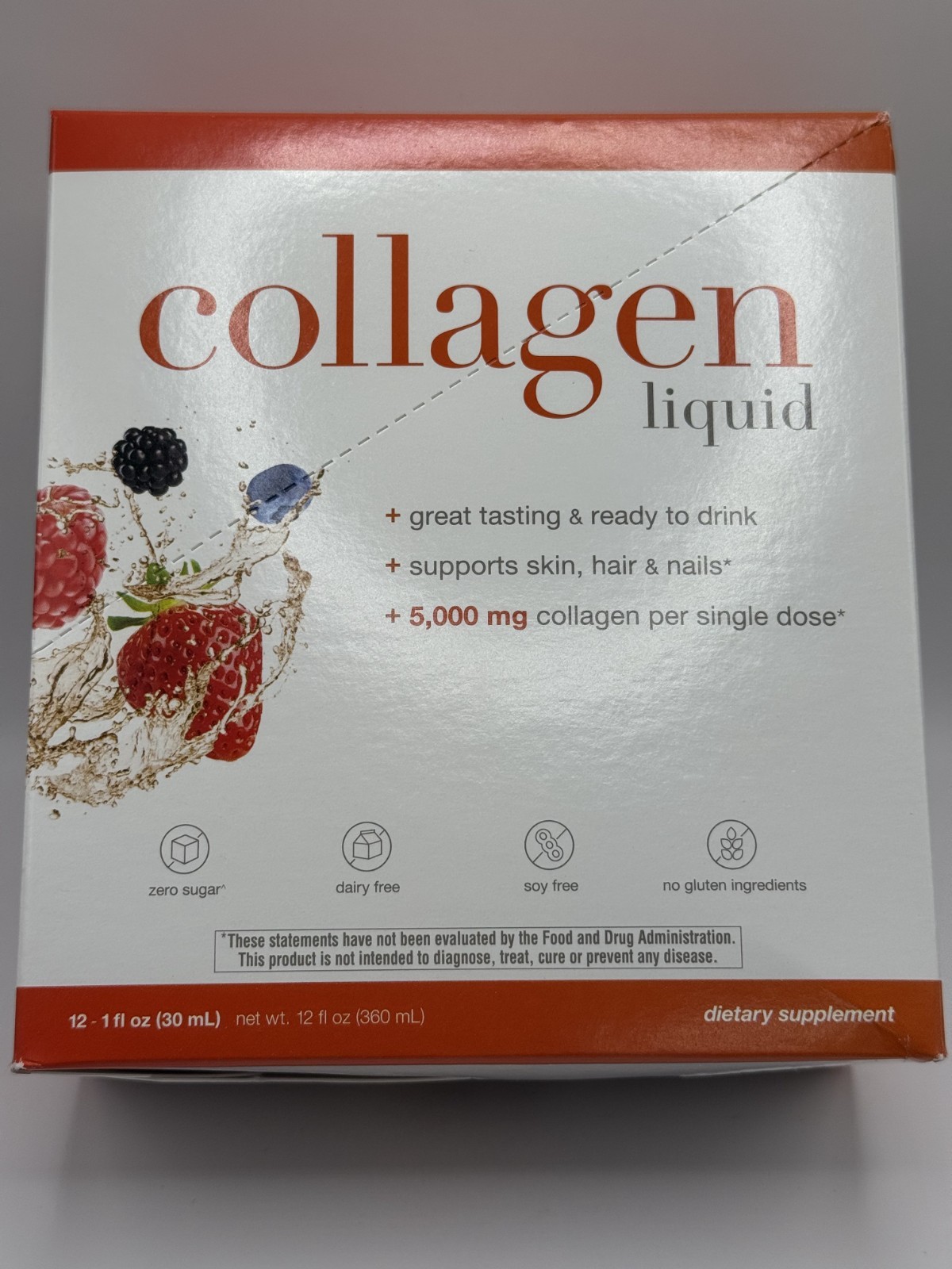 Youtheory Collagen Liquid - 5,000 mg 1 Fl Oz (Pack of 12)