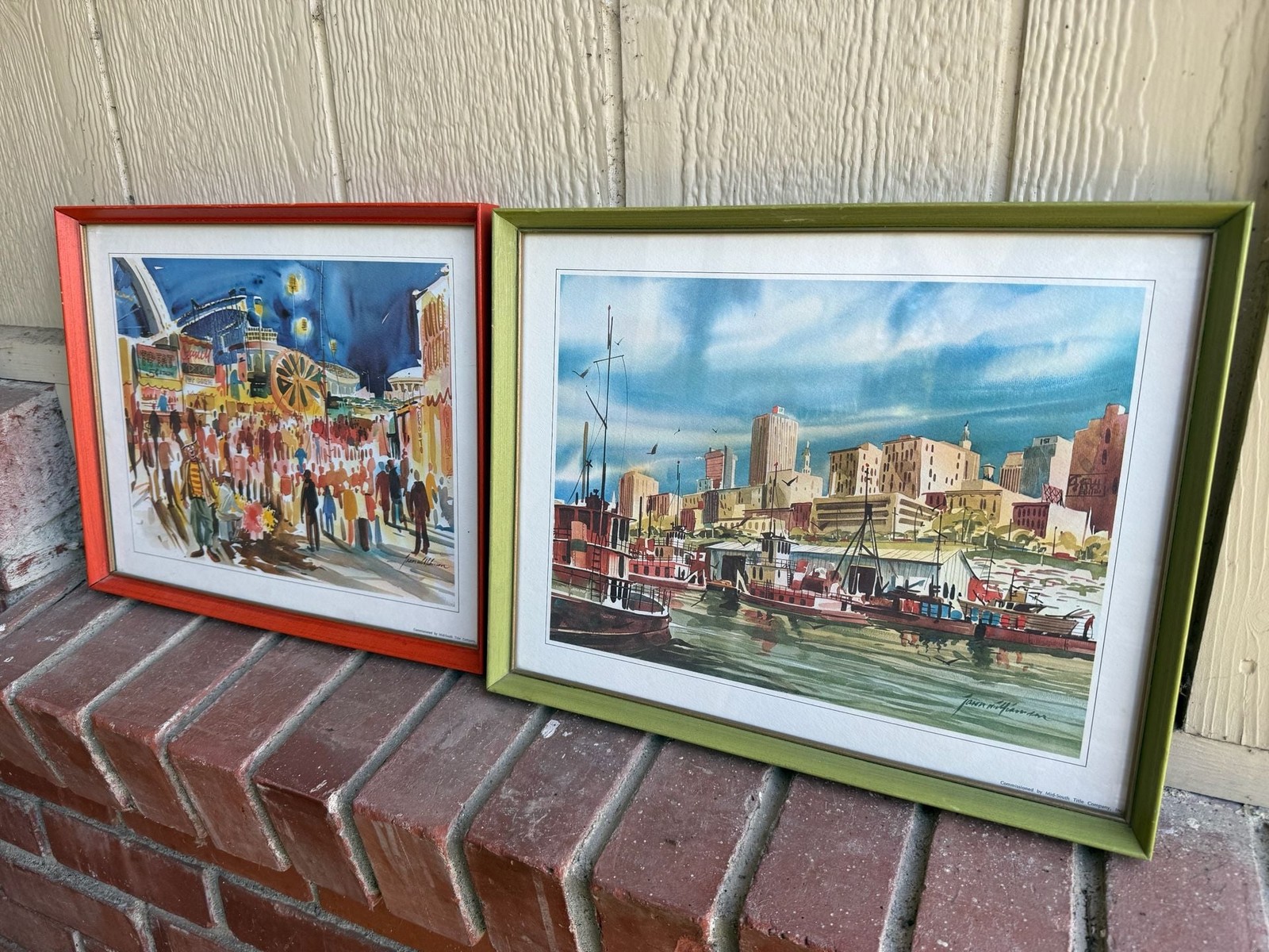 6 Watercolor Prints 1969 Memphis TN. by Jason Williamson