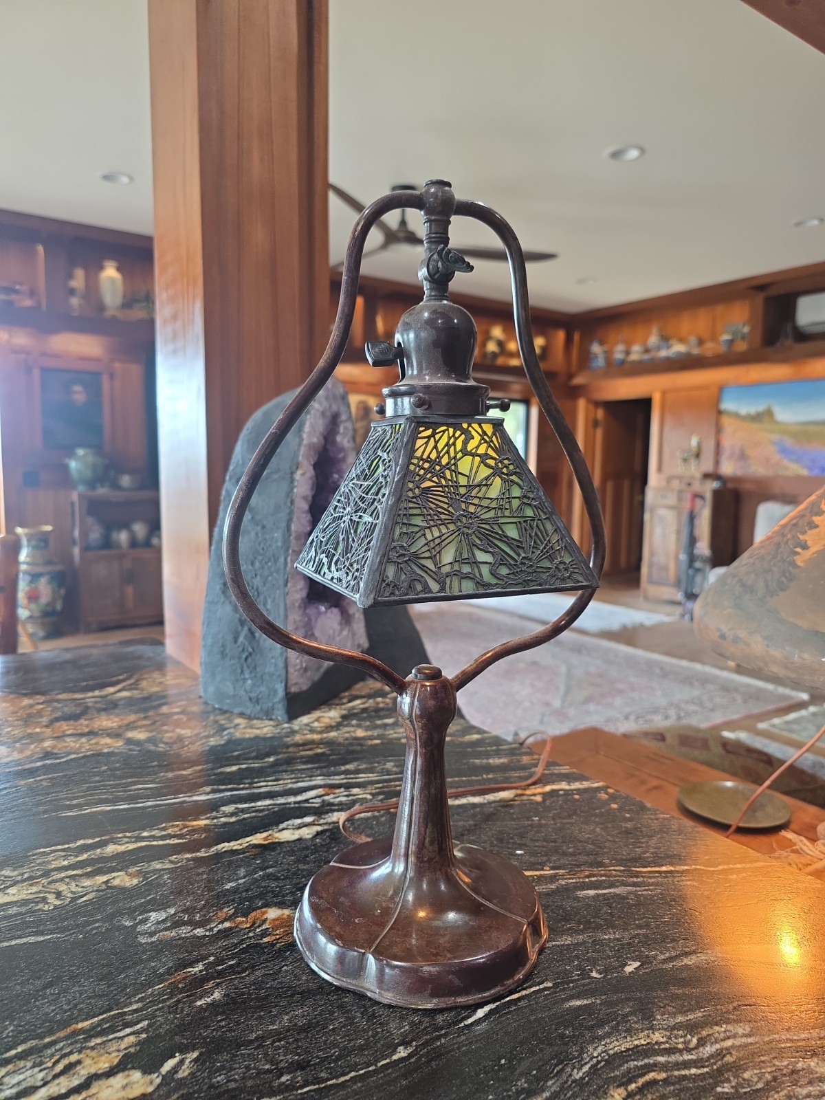 Handel Pine Needle Harp Desk Lamp,mission Arts &crafts
