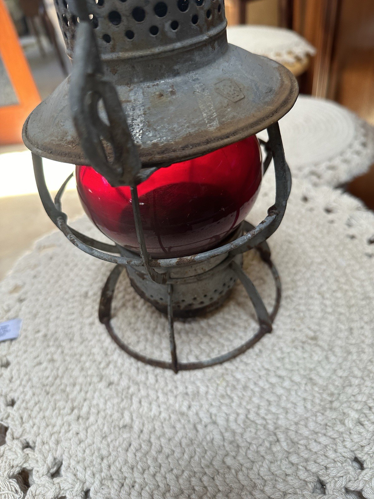 antique PRR Pennsylvania Dressel Reading co. railroad lantern 