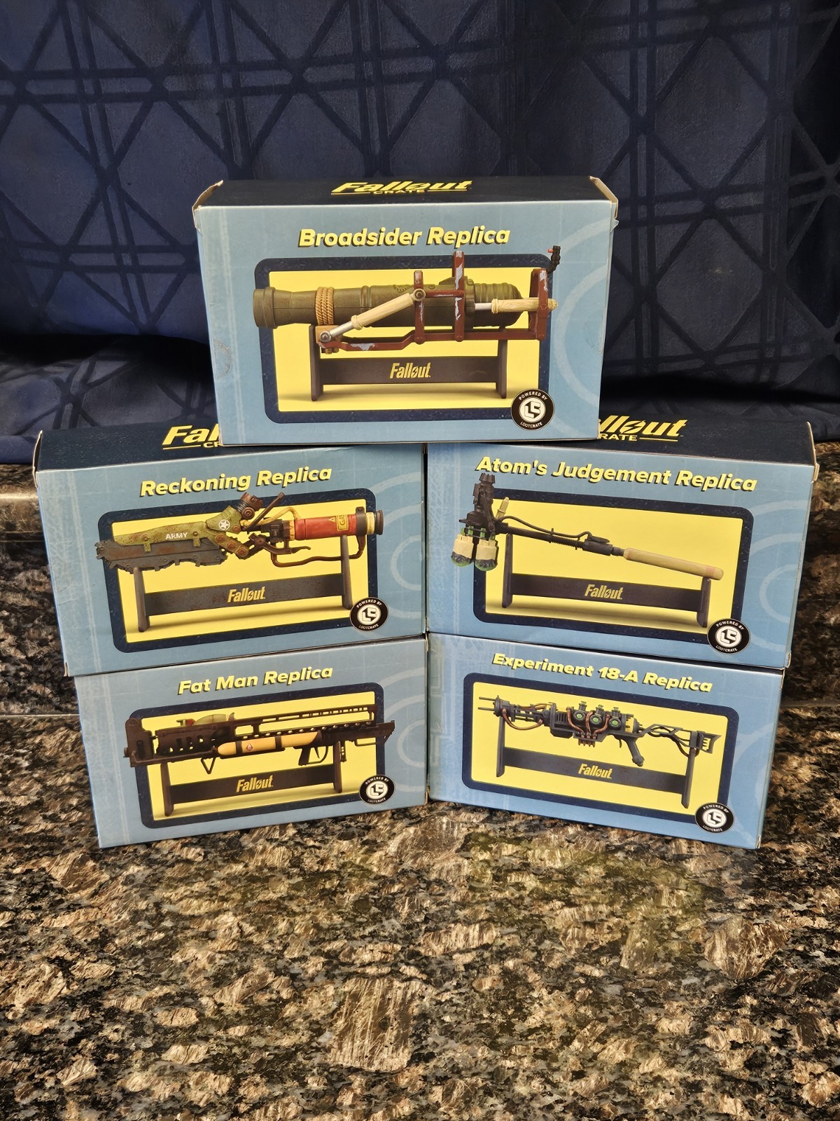 Fallout Loot Crate Weapon Replica Lot of Five - NEW in Original Boxes