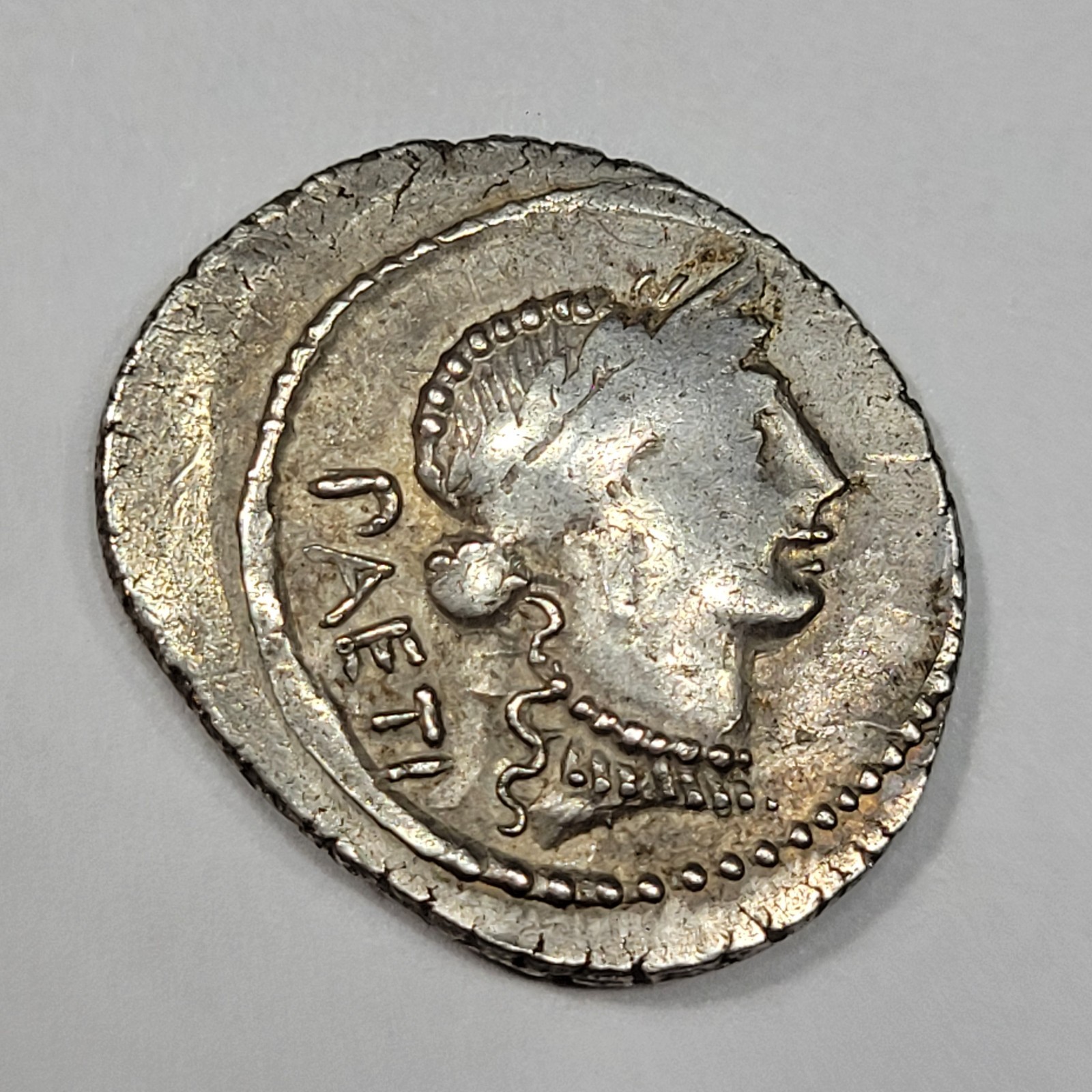 ROMAN REPUBLIC AR Denarius 46 BC  C. Considius Paetus Victory & Quadriga *M690