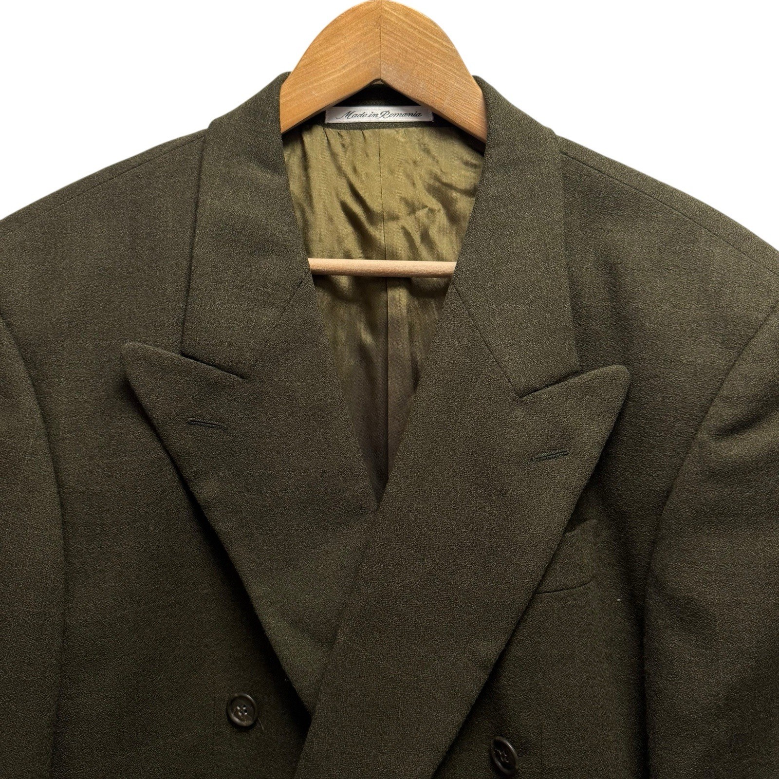 Stefano Ricci Vtg Men\'s Sz 50 Olive Green Double Breasted Virgin Wool Blazer euc Stefano Ricci Vtg Men\'s Sz 50 Olive Green Double Breasted Virgin Wool Blazer euc