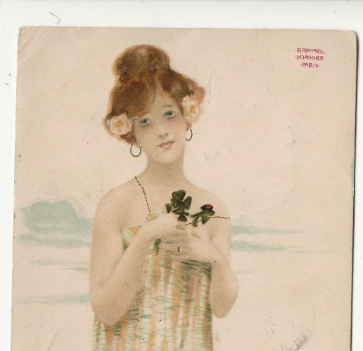 BEAUTIFUL 1905 RAPHAEL KIRCHNER PARIS YOUNG LADY - RUSSIA TO VA WITH POSTAGE DUE