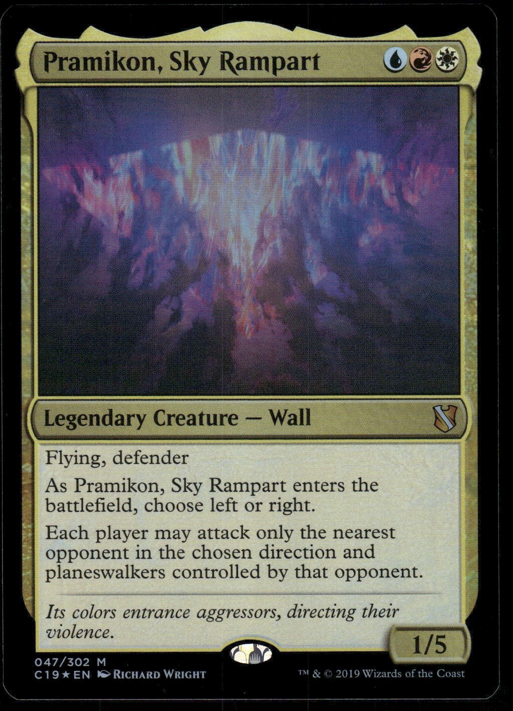 1x Foil Pramikon, Sky Rampart - Commander 2019 - NM-Mint - MTG