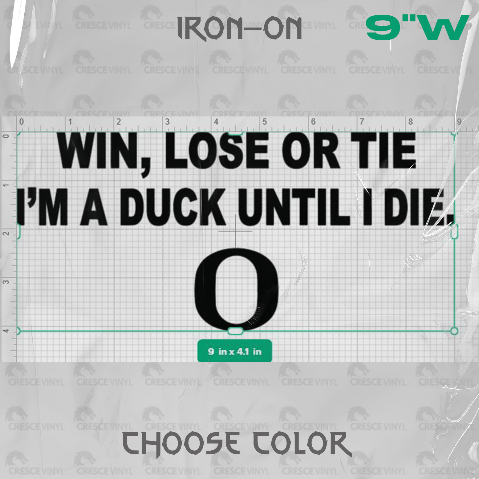 Win, Lose Or Tie I'm A Duck Until I Die Iron-On Vinyl Decal 9