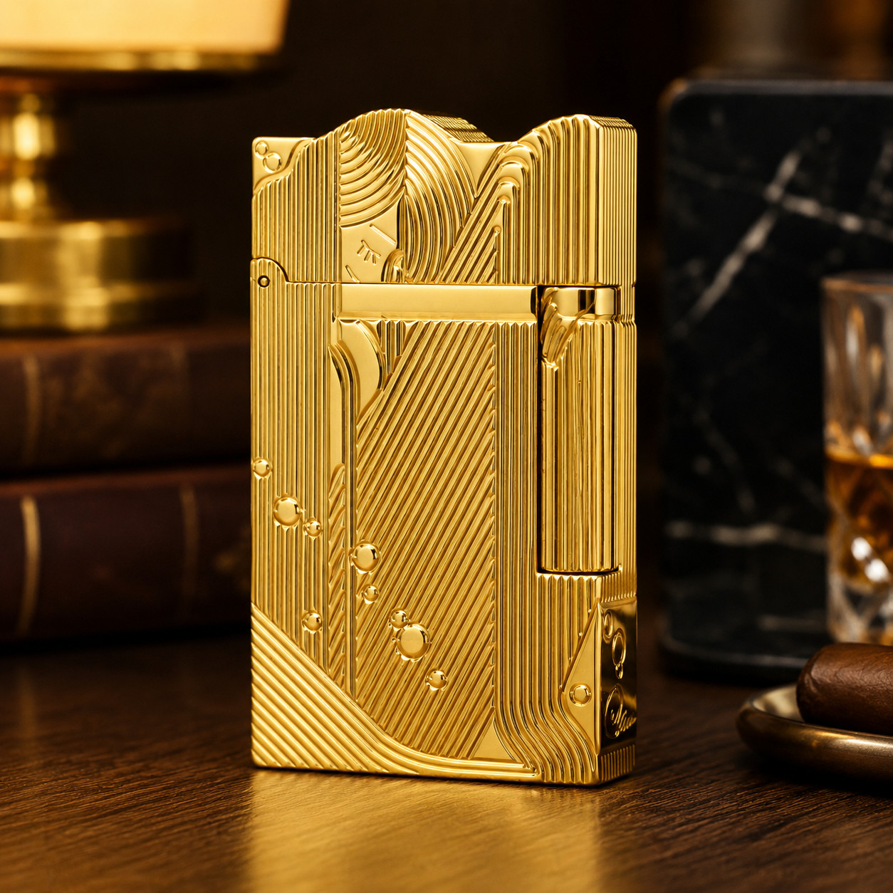S.T. DUPONT One Piece Sleeping Mermaid Engraving Gold Sanji Lighter with giftbox S.T. DUPONT One Piece Sleeping Mermaid Engraving Gold Sanji Lighter with giftbox