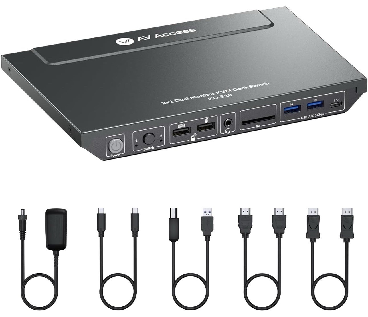 AV Access KD-E10 KVM Switch 2 Monitors 2 Computers, Laptop & Desktop AV Access KD-E10 KVM Switch 2 Monitors 2 Computers, Laptop & Desktop