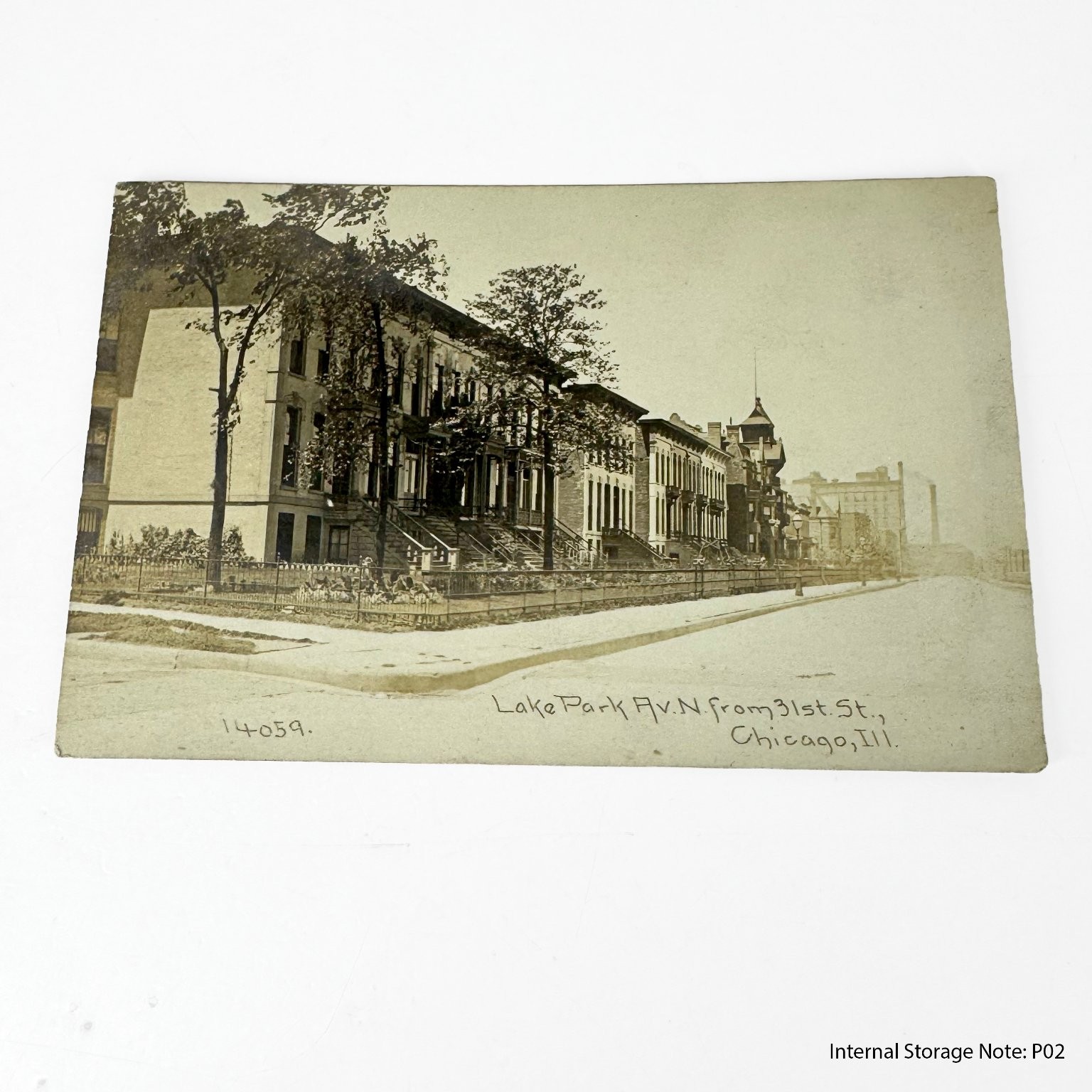Vintage 1914 Real Photo Postcard Lake Park Ave N 31st St Chicago IL RPM PC