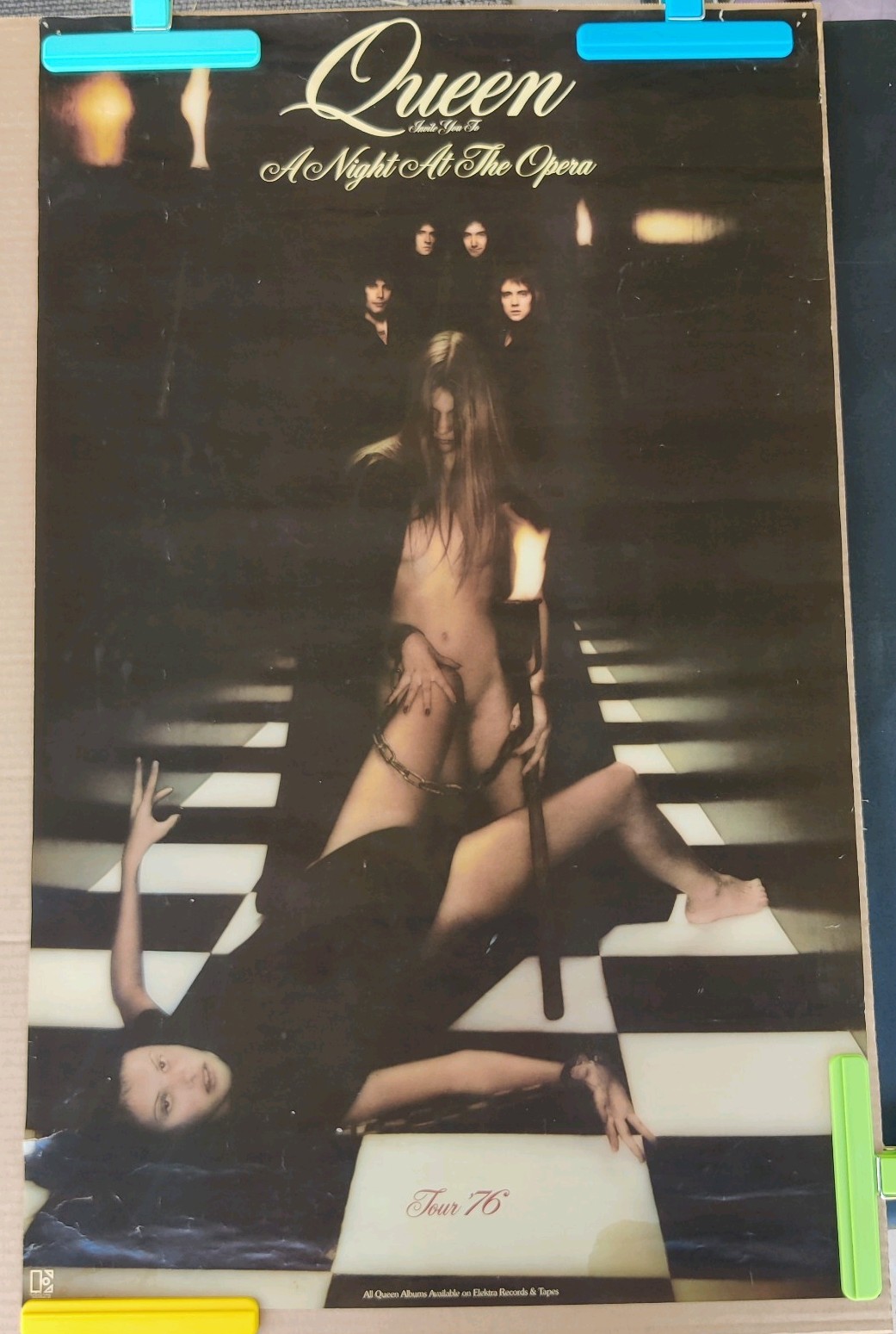 RARE Queen A Night At The Opera 1976 Elektra Tower Records BANNED Promo Poster