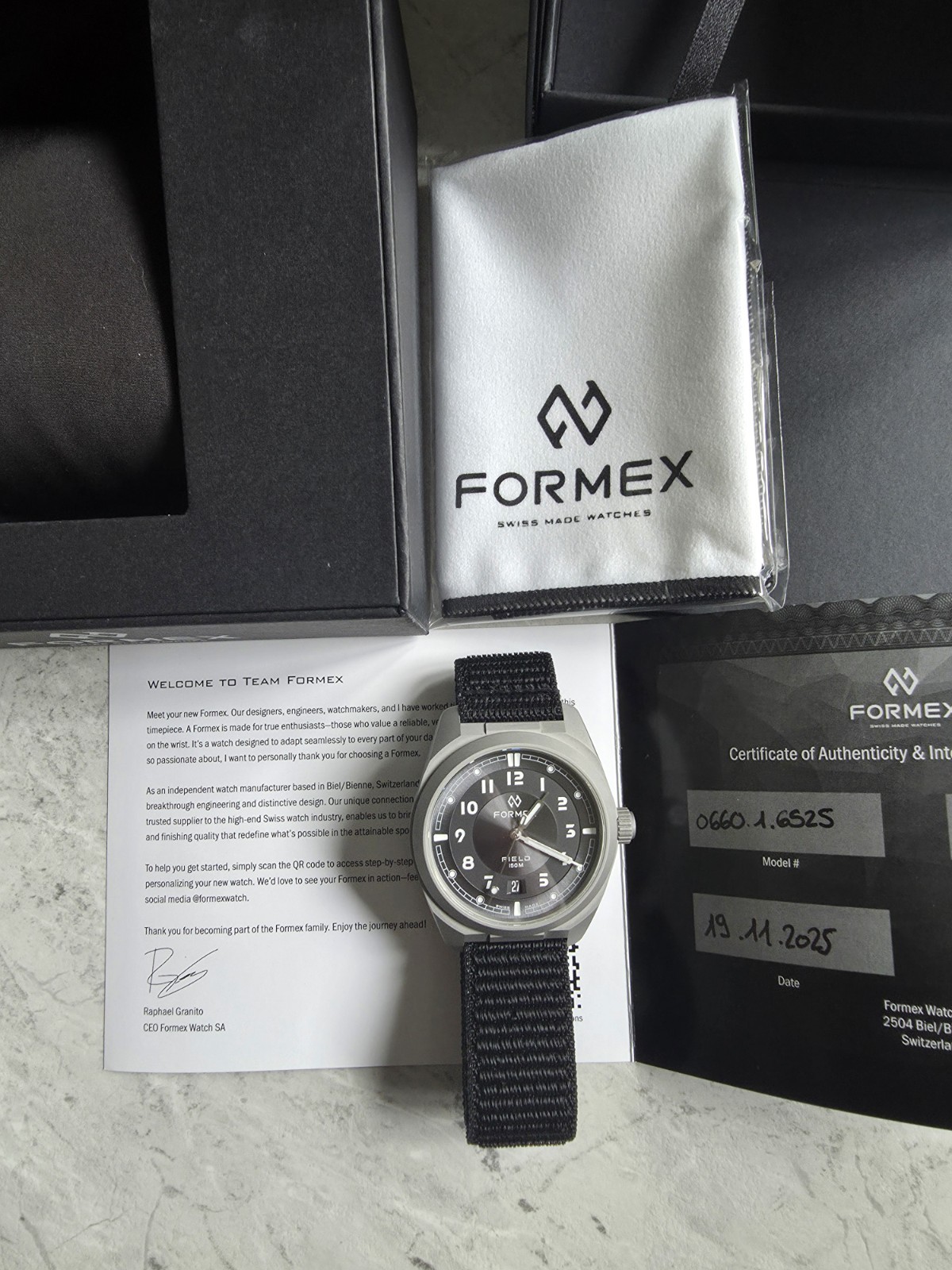 Formex Field Automatic Titanium Watch Strap 40mm Basalt Gray