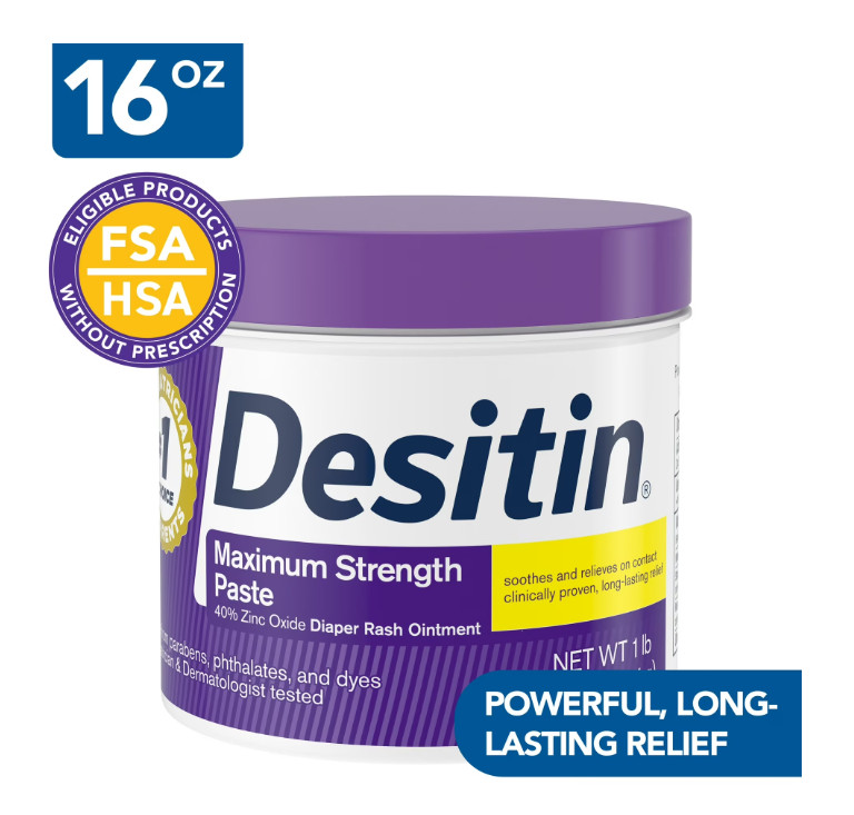 Desitin Maximum Strength Diaper Rash Cream 40% Zinc Oxide 16oz