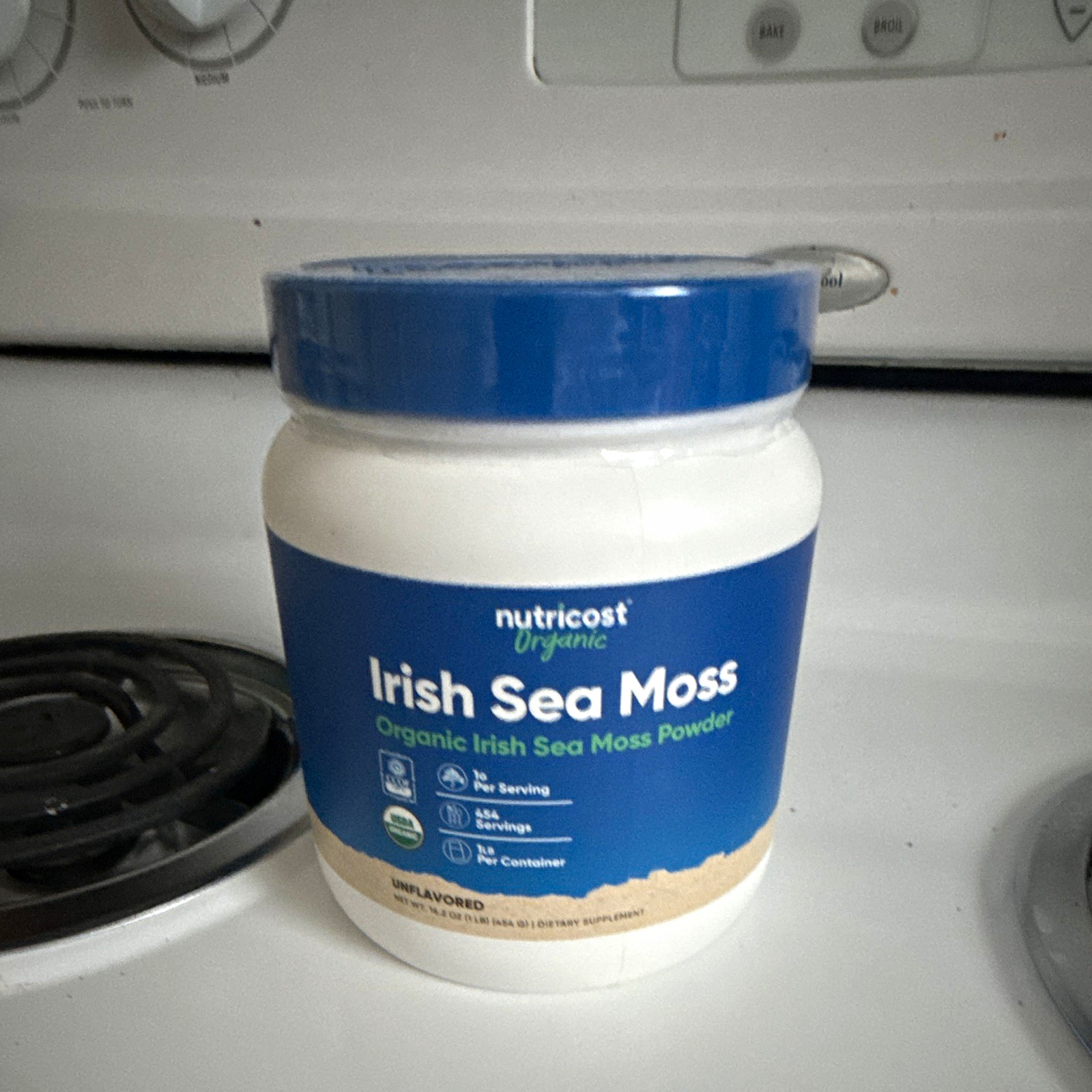 Nutricost Organic Irish Sea Moss Powder Unflavored 1 lb Dietary Supplement